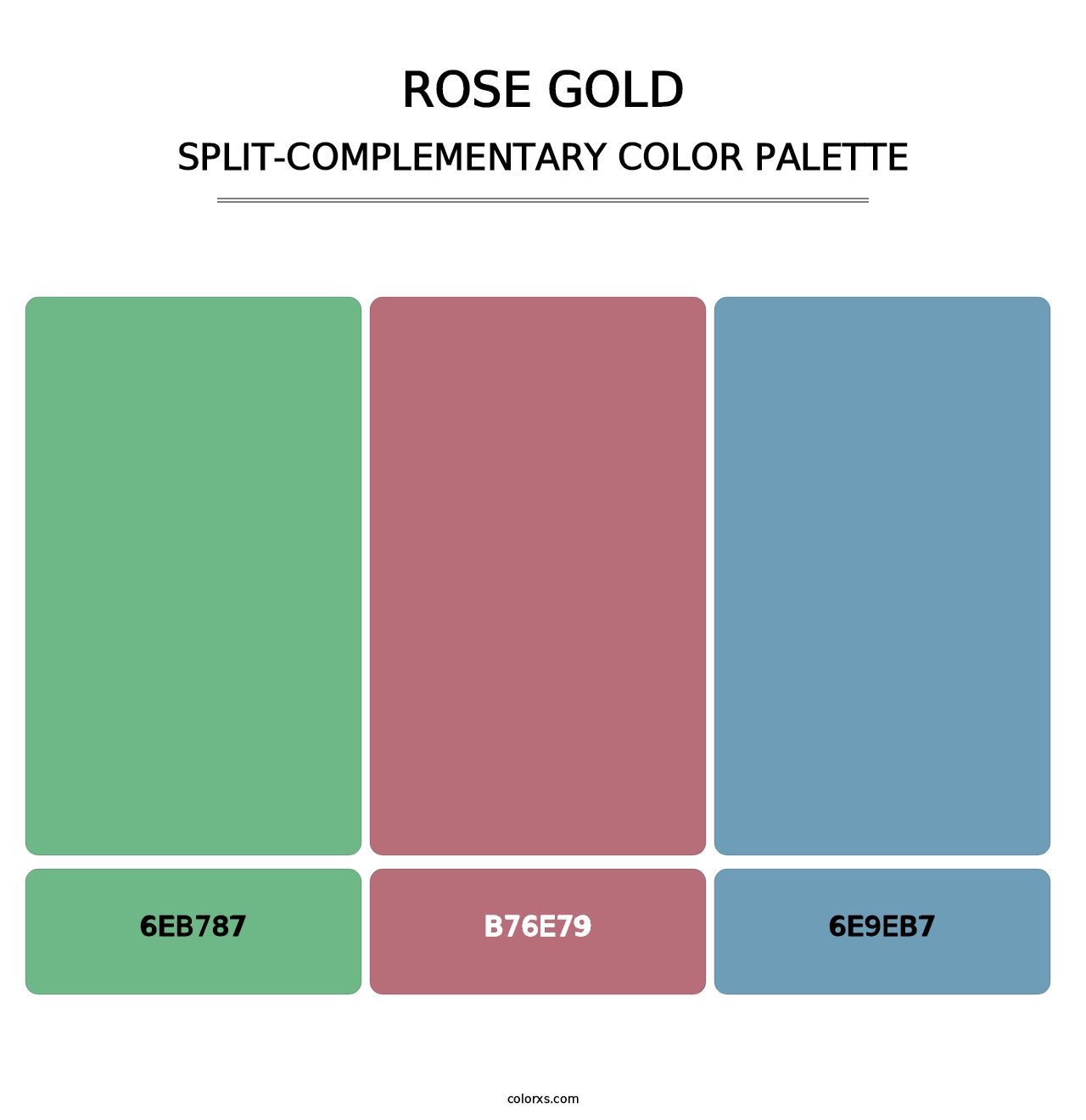 Rose Gold - Split-Complementary Color Palette