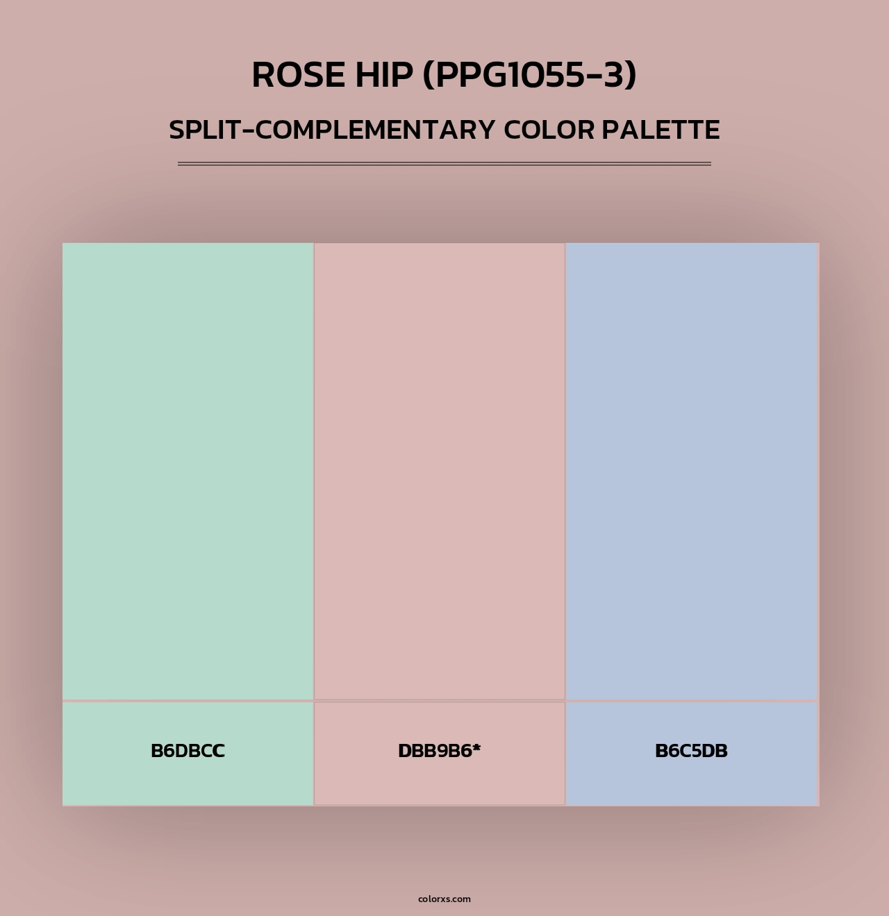 Rose Hip (PPG1055-3) - Split-Complementary Color Palette