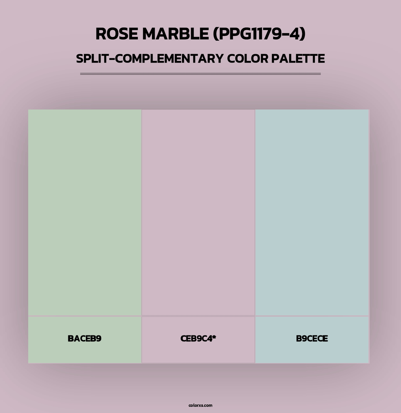Rose Marble (PPG1179-4) - Split-Complementary Color Palette