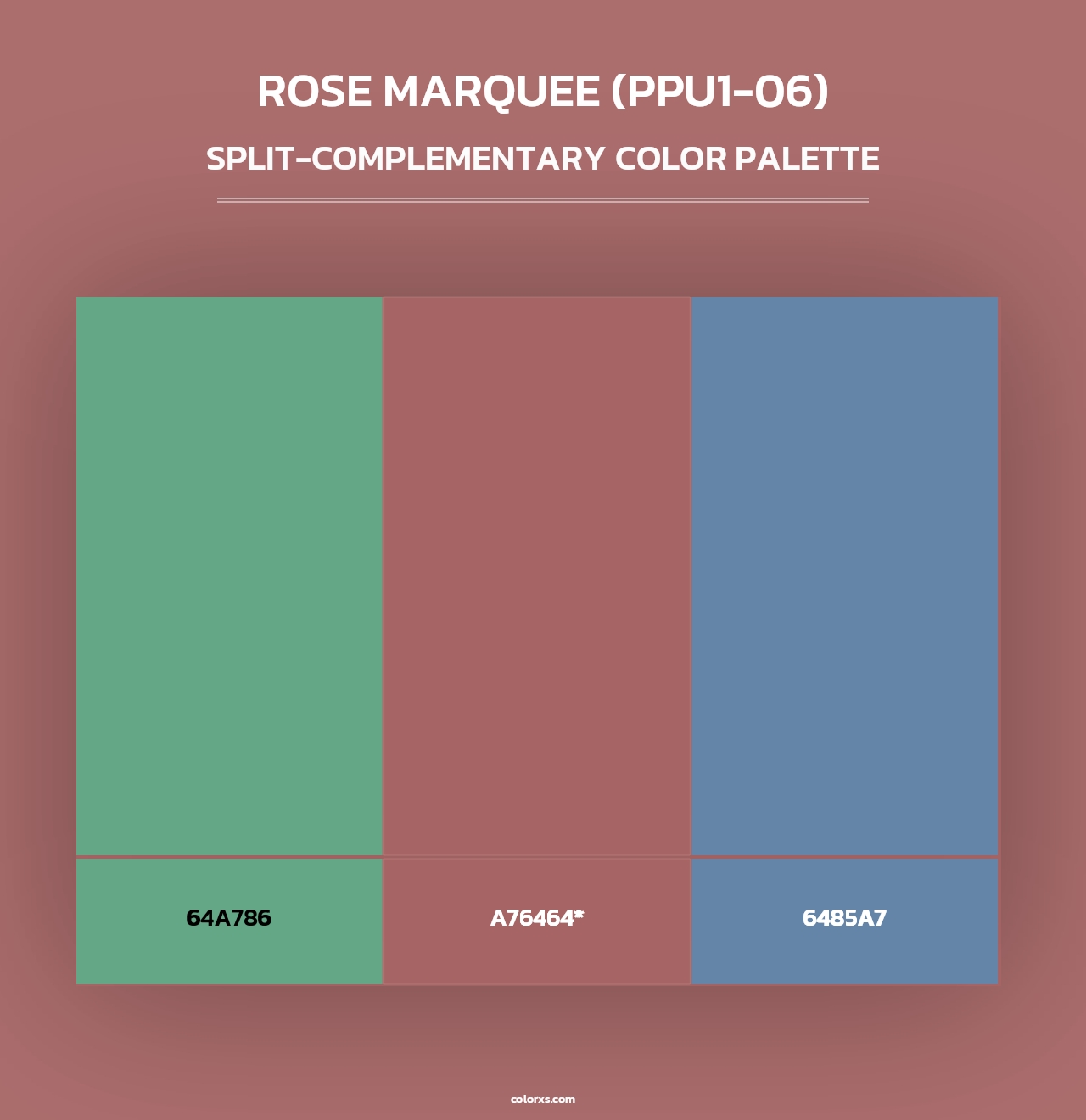 Rose Marquee (PPU1-06) - Split-Complementary Color Palette