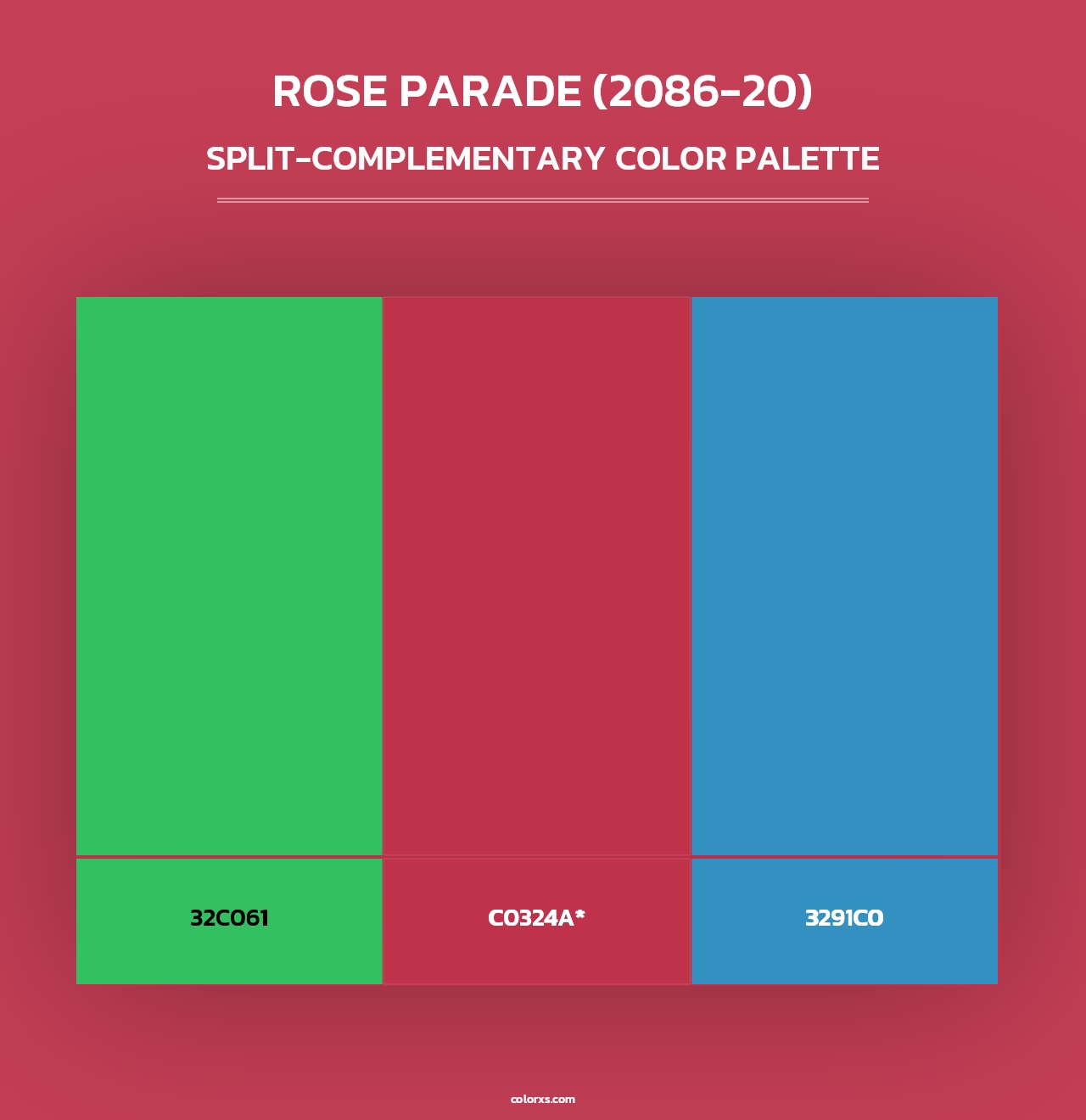 Rose Parade (2086-20) - Split-Complementary Color Palette