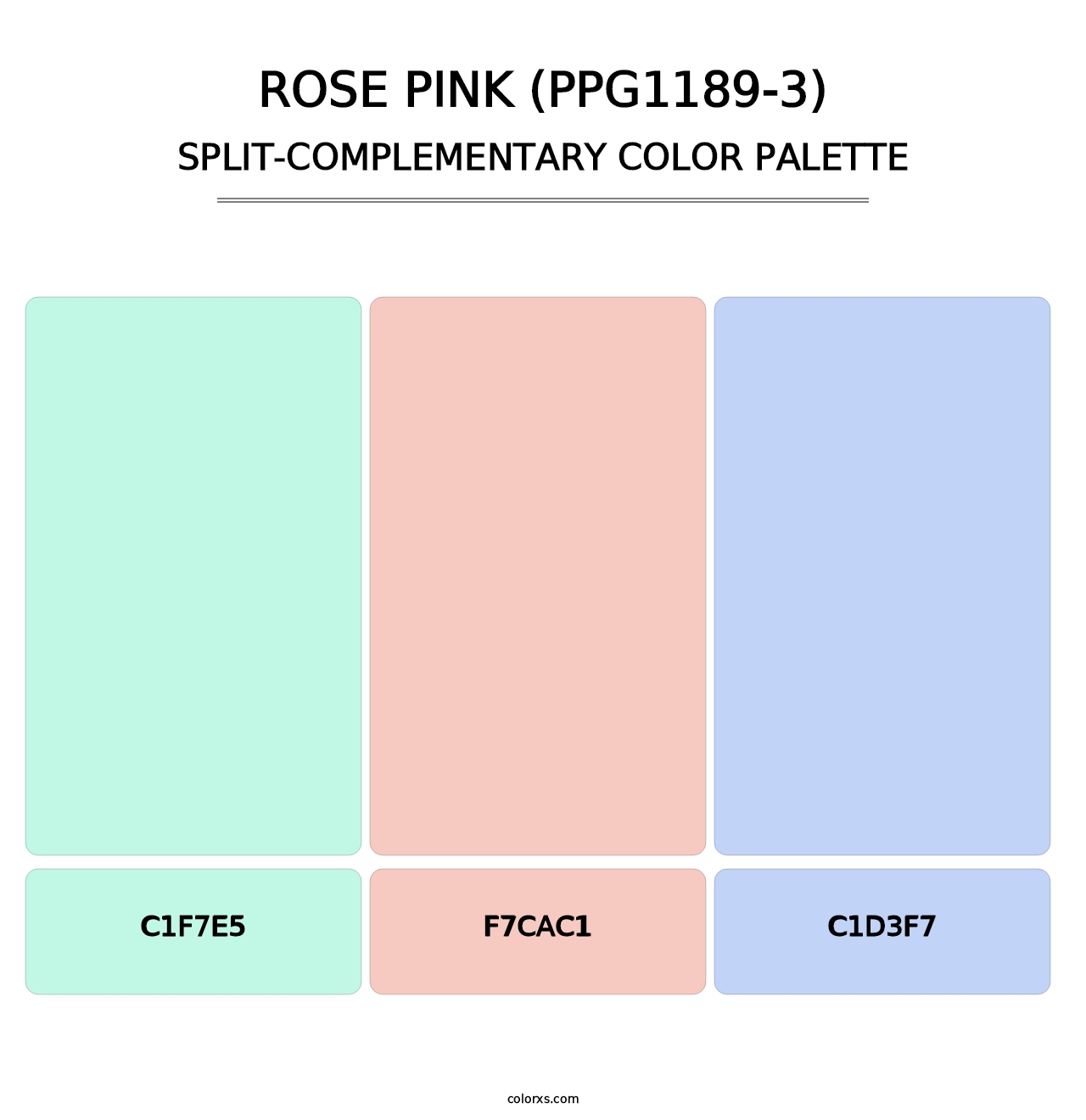 Rose Pink (PPG1189-3) - Split-Complementary Color Palette