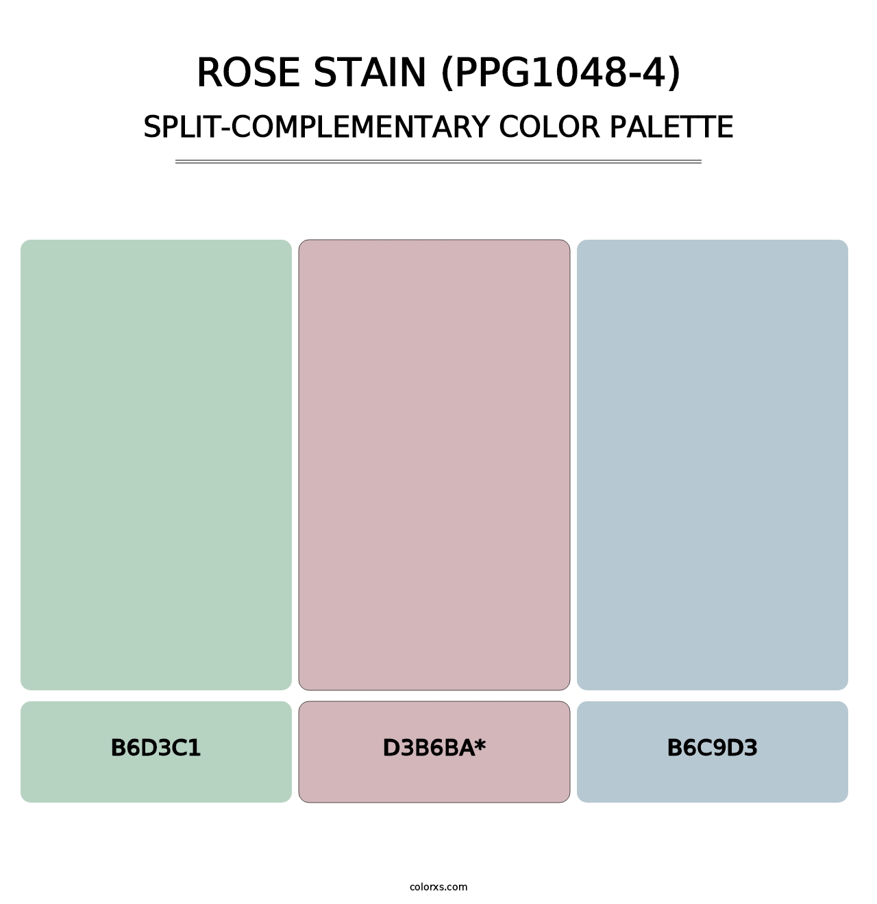 Rose Stain (PPG1048-4) - Split-Complementary Color Palette