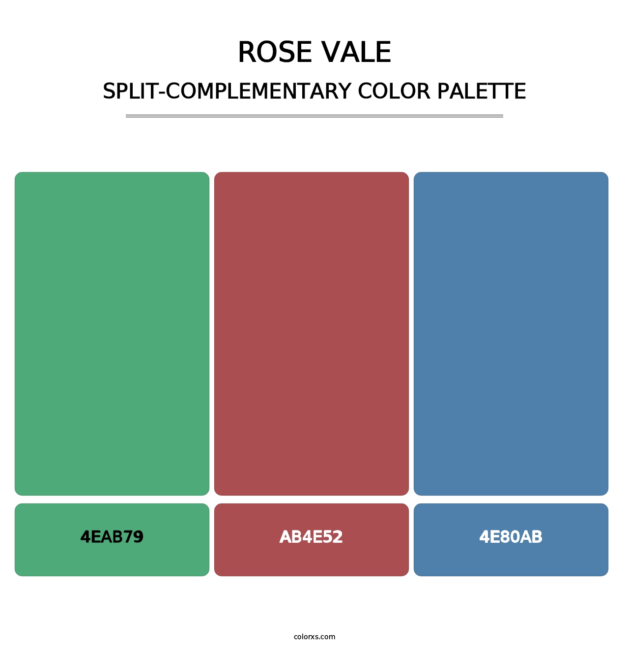 Rose Vale - Split-Complementary Color Palette