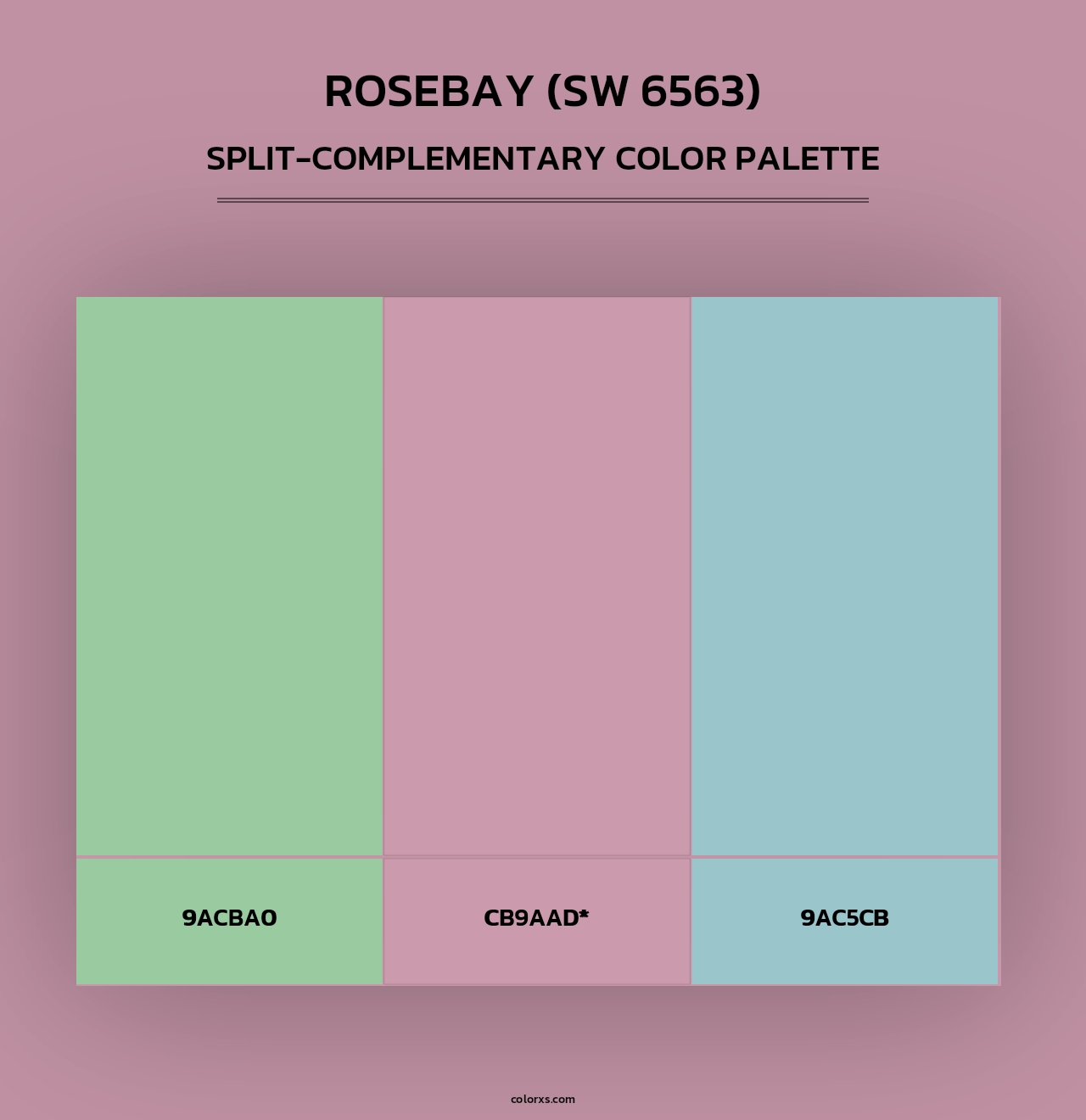Rosebay (SW 6563) - Split-Complementary Color Palette