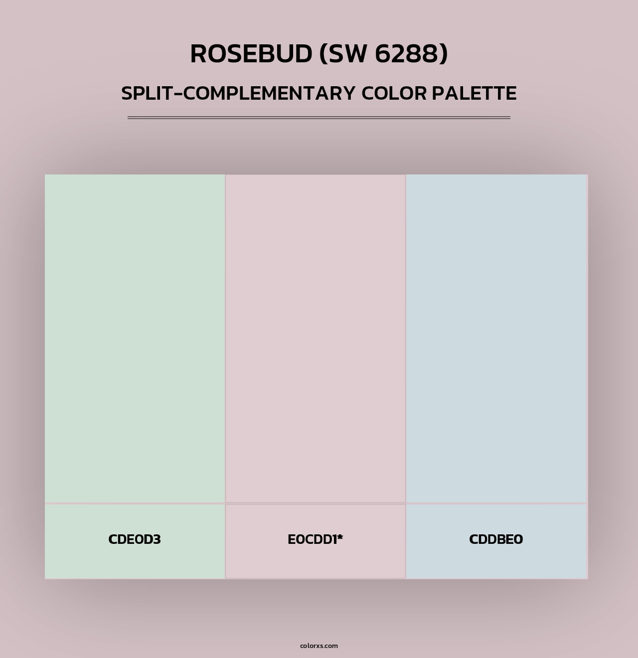 Rosebud (SW 6288) - Split-Complementary Color Palette