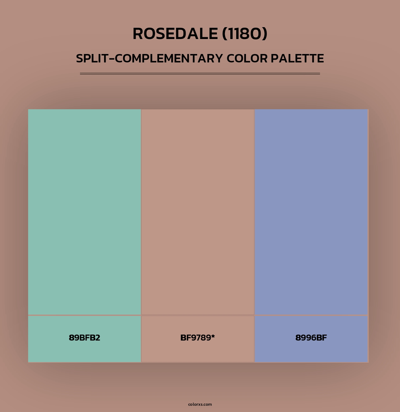 Rosedale (1180) - Split-Complementary Color Palette