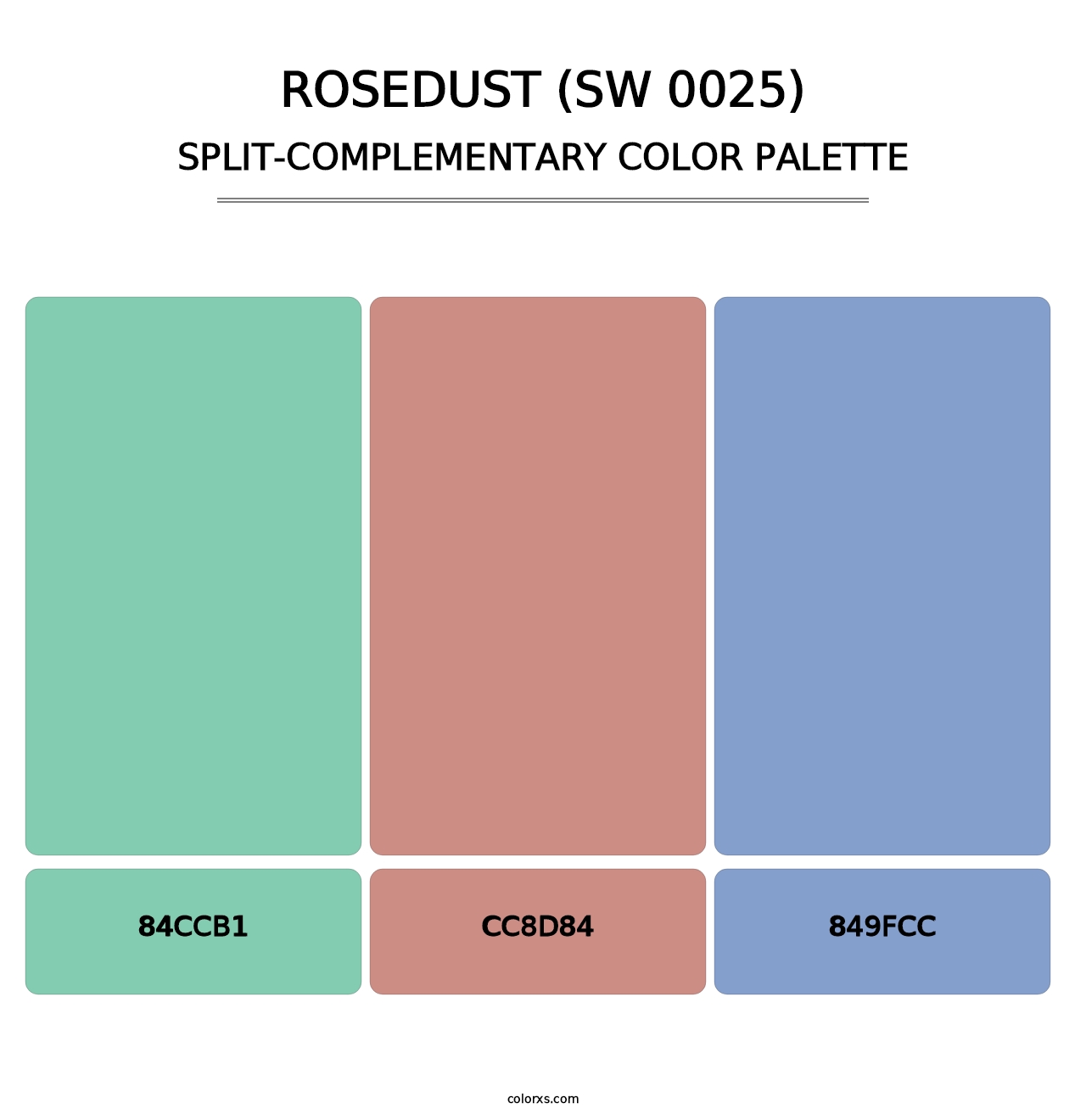 Rosedust (SW 0025) - Split-Complementary Color Palette