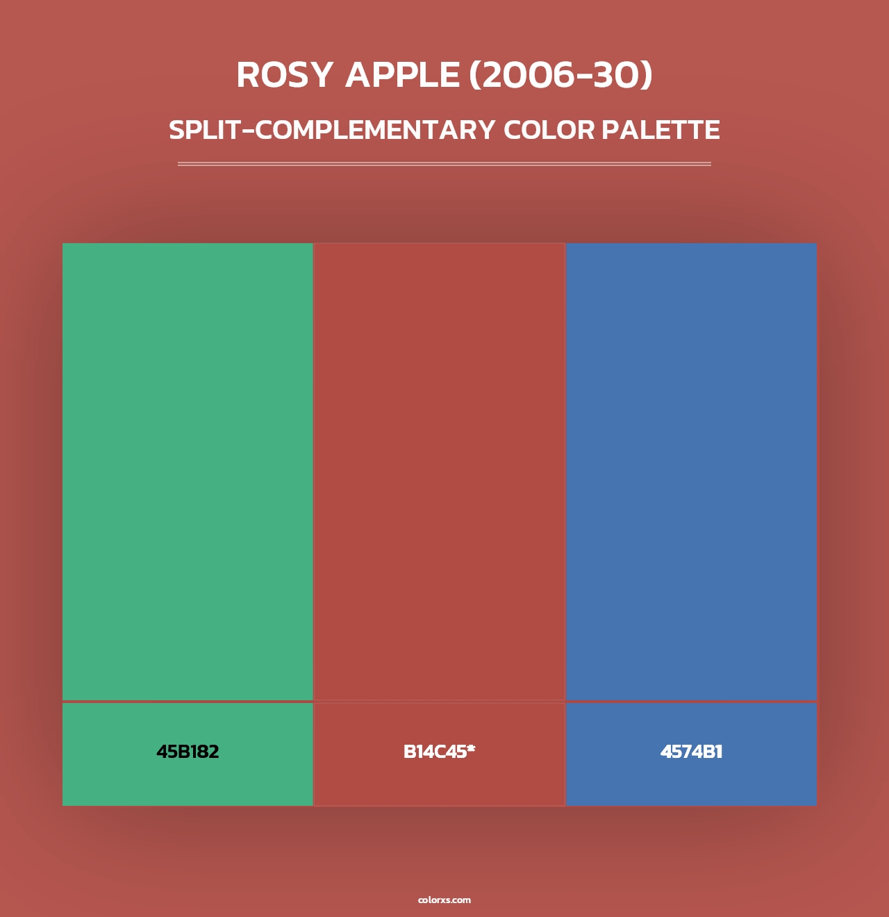Rosy Apple (2006-30) - Split-Complementary Color Palette