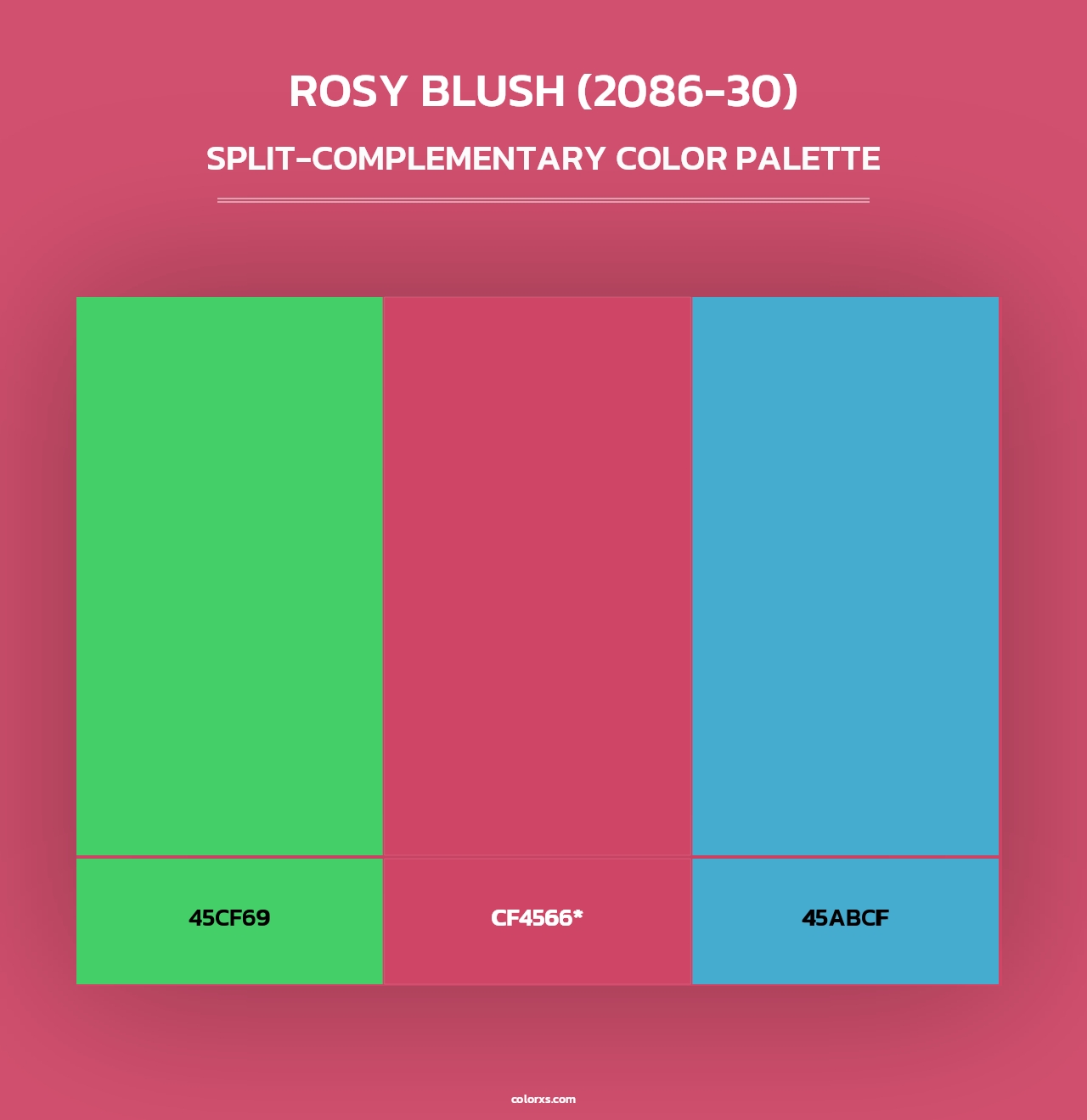 Rosy Blush (2086-30) - Split-Complementary Color Palette