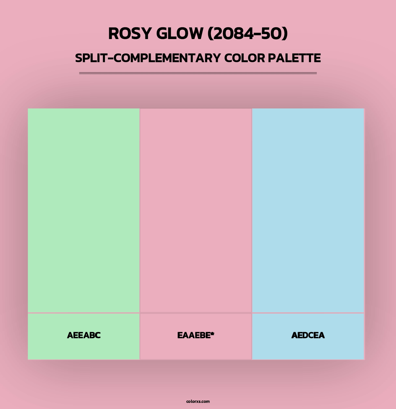Rosy Glow (2084-50) - Split-Complementary Color Palette