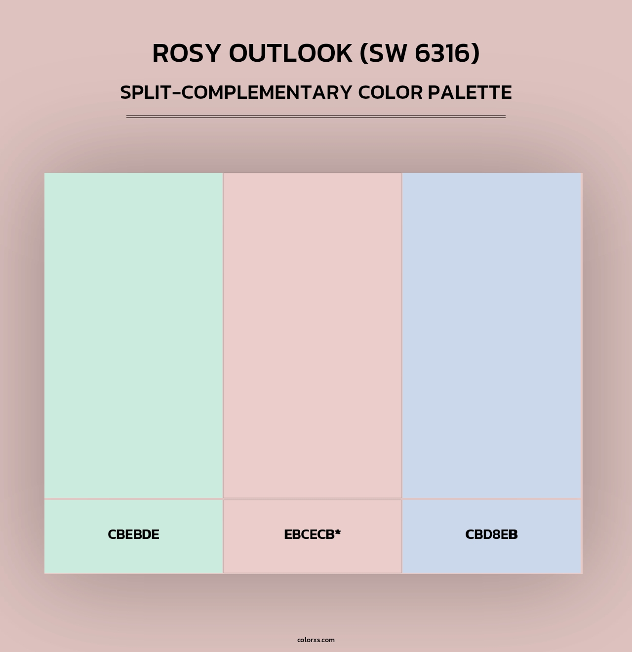 Rosy Outlook (SW 6316) - Split-Complementary Color Palette