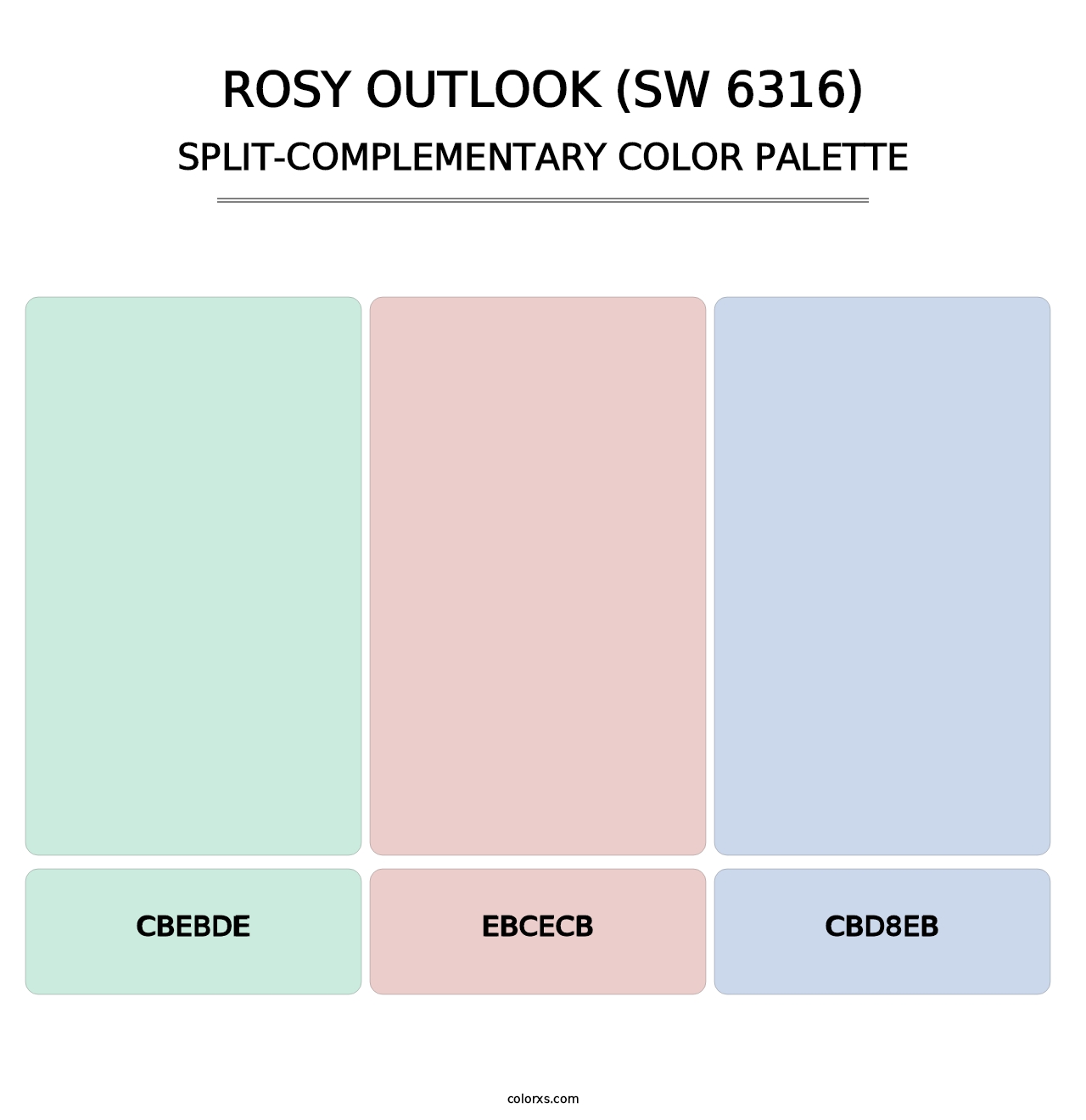 Rosy Outlook (SW 6316) - Split-Complementary Color Palette