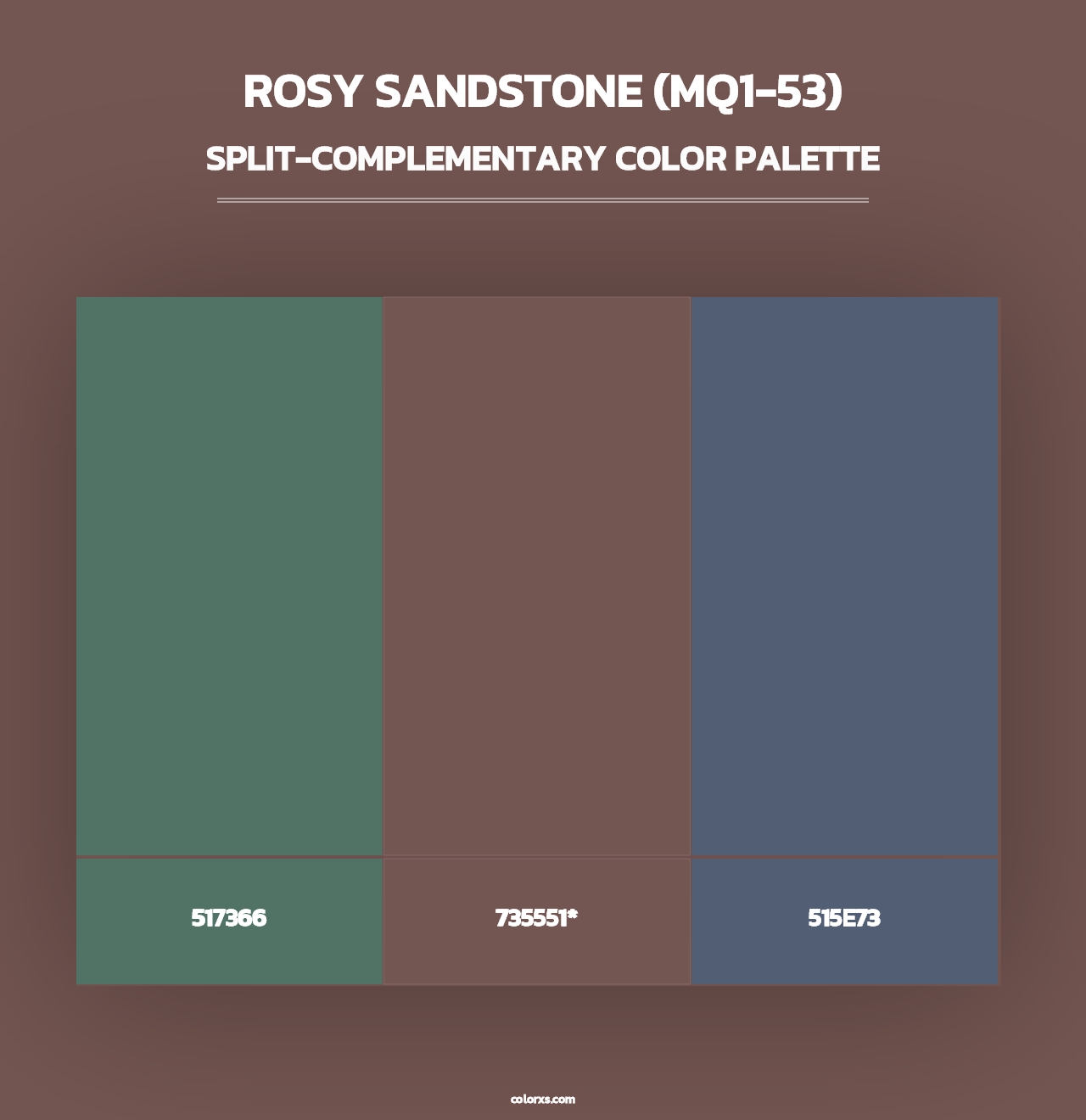 Rosy Sandstone (MQ1-53) - Split-Complementary Color Palette