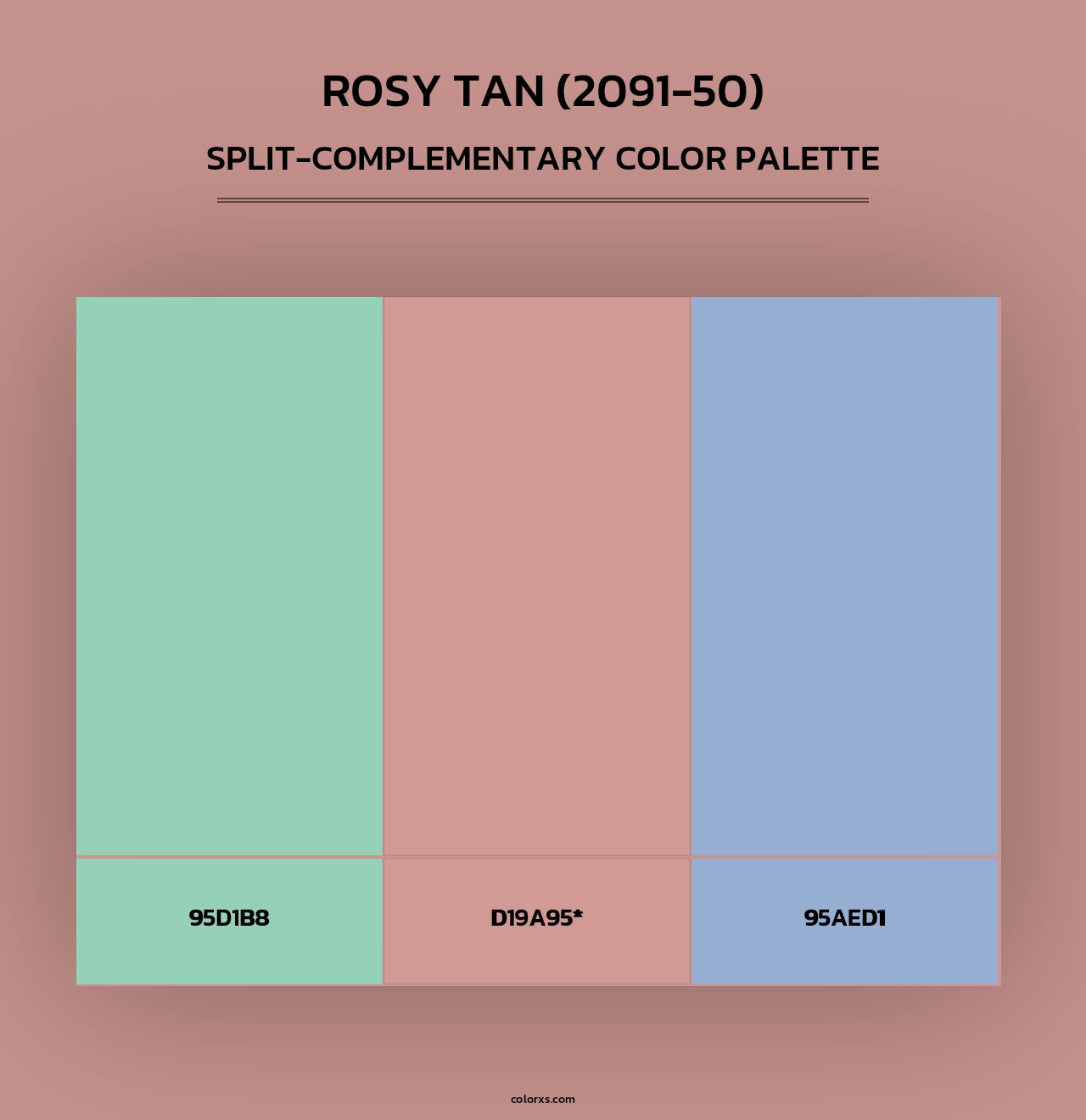 Rosy Tan (2091-50) - Split-Complementary Color Palette