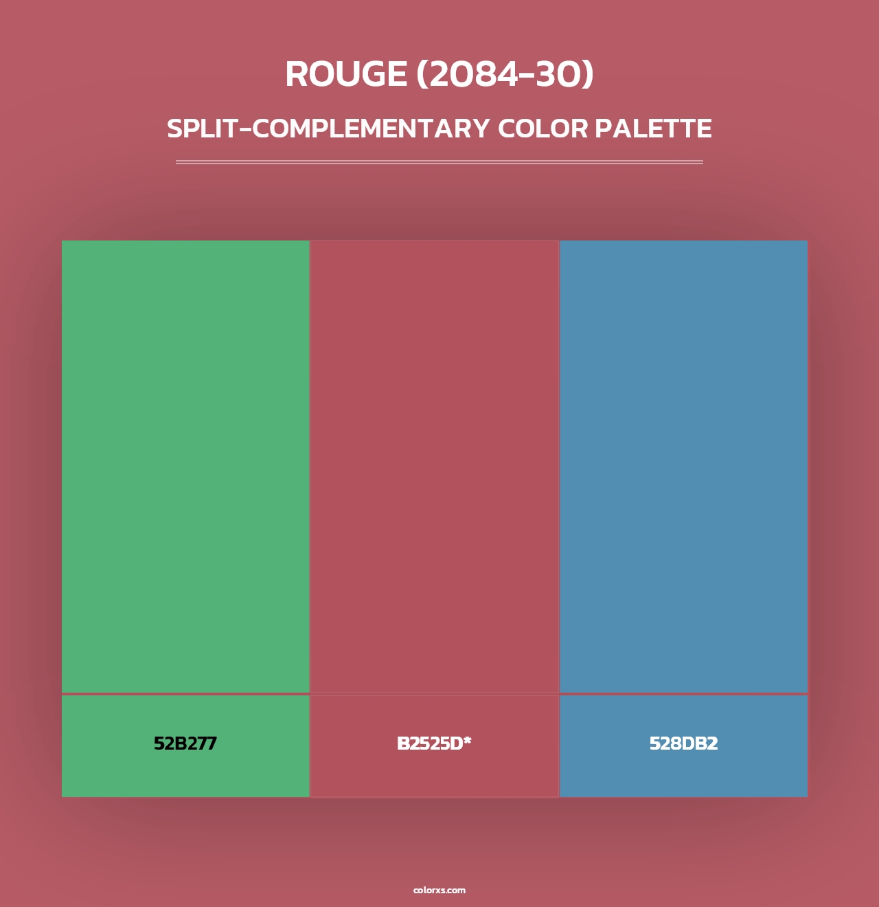 Rouge (2084-30) - Split-Complementary Color Palette