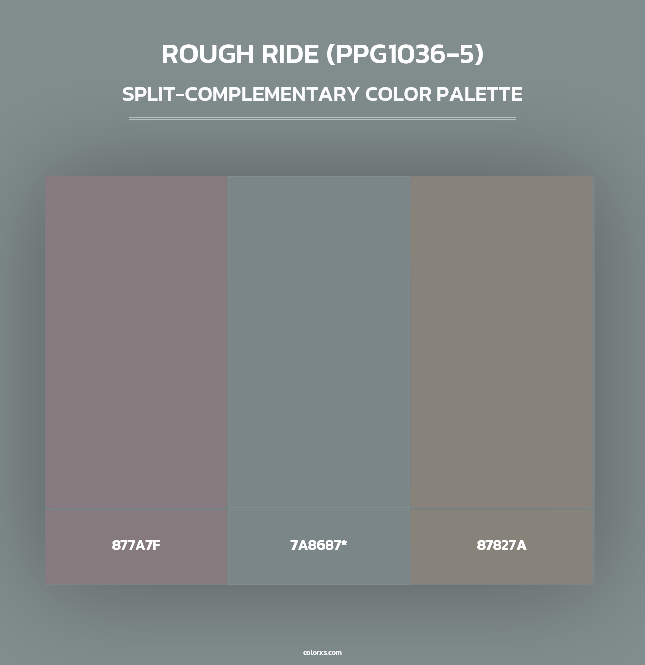 Rough Ride (PPG1036-5) - Split-Complementary Color Palette