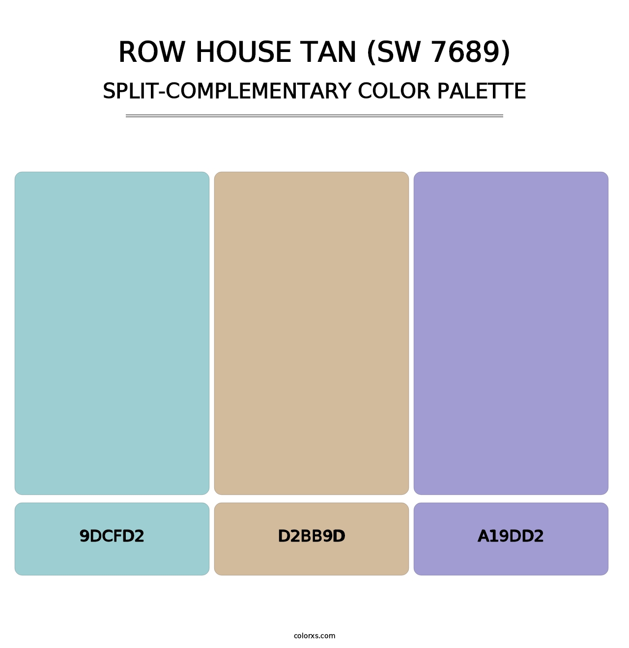 Row House Tan (SW 7689) - Split-Complementary Color Palette