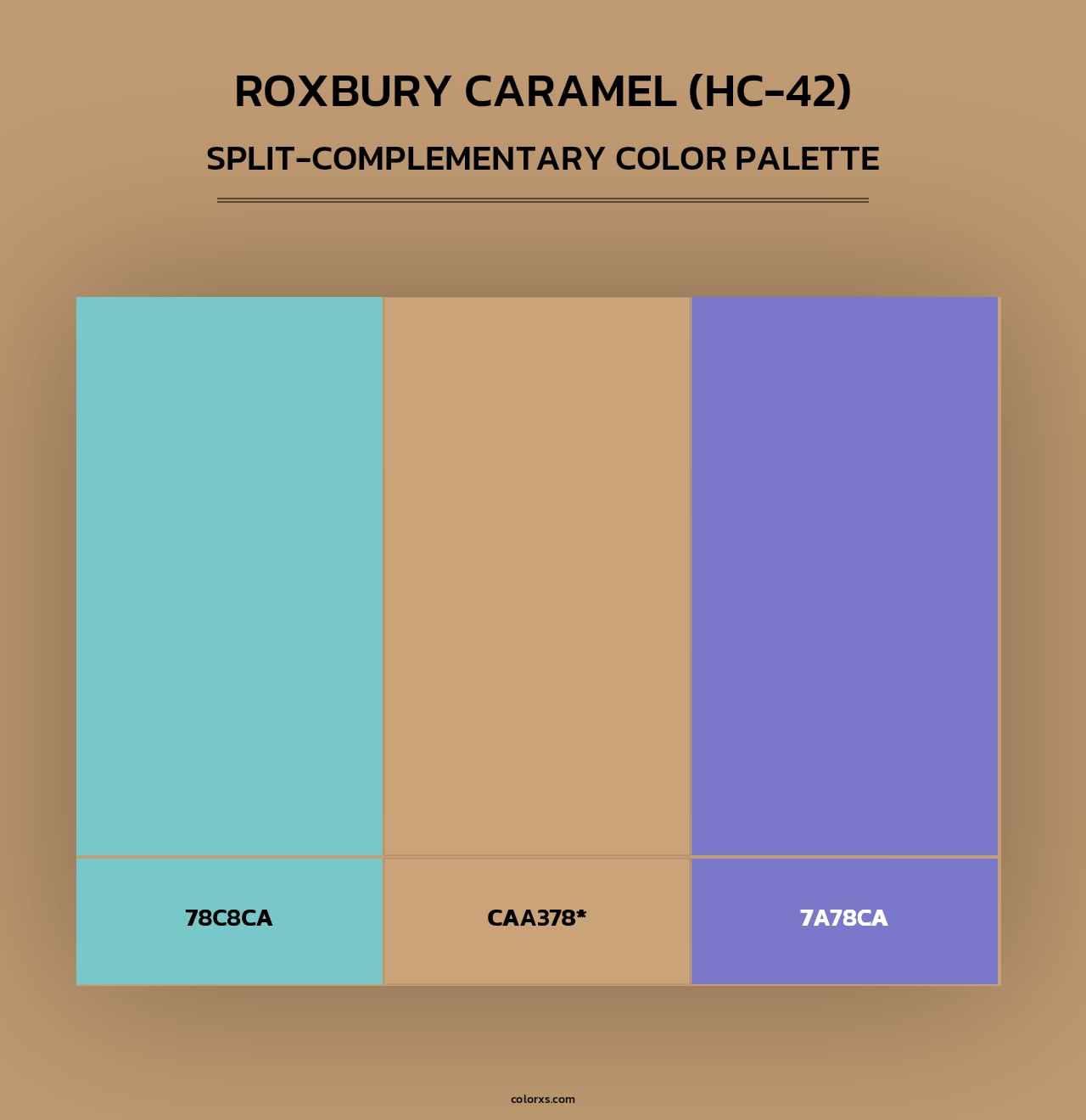 Roxbury Caramel (HC-42) - Split-Complementary Color Palette