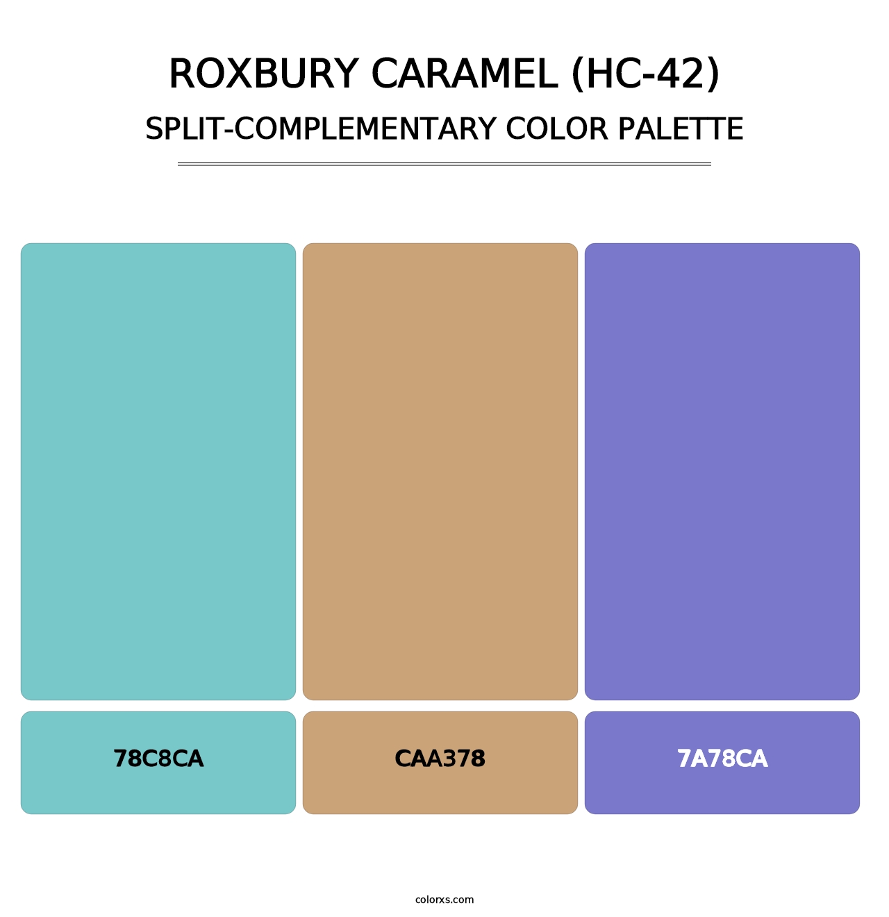 Roxbury Caramel (HC-42) - Split-Complementary Color Palette
