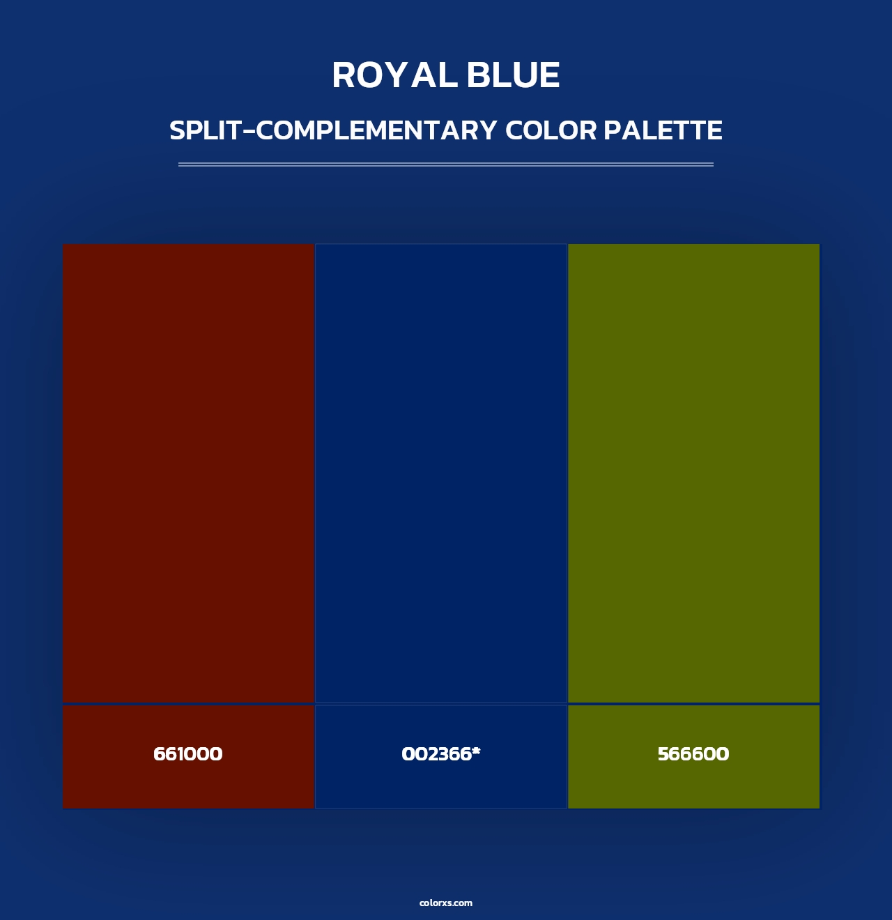 Royal Blue - Split-Complementary Color Palette