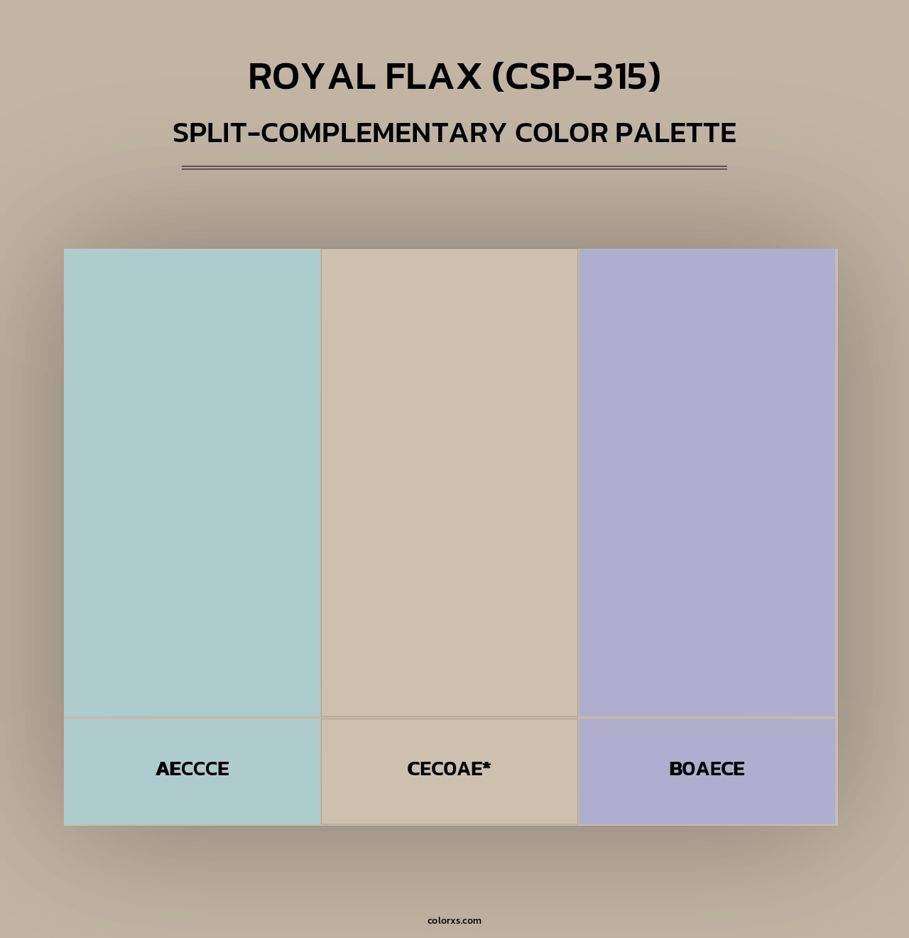 Royal Flax (CSP-315) - Split-Complementary Color Palette