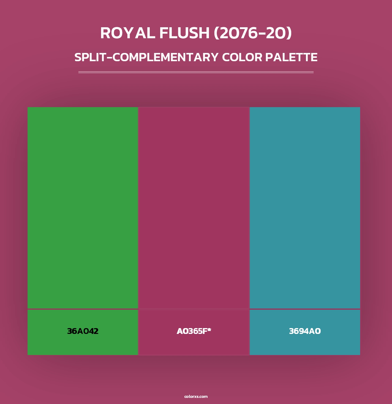 Royal Flush (2076-20) - Split-Complementary Color Palette