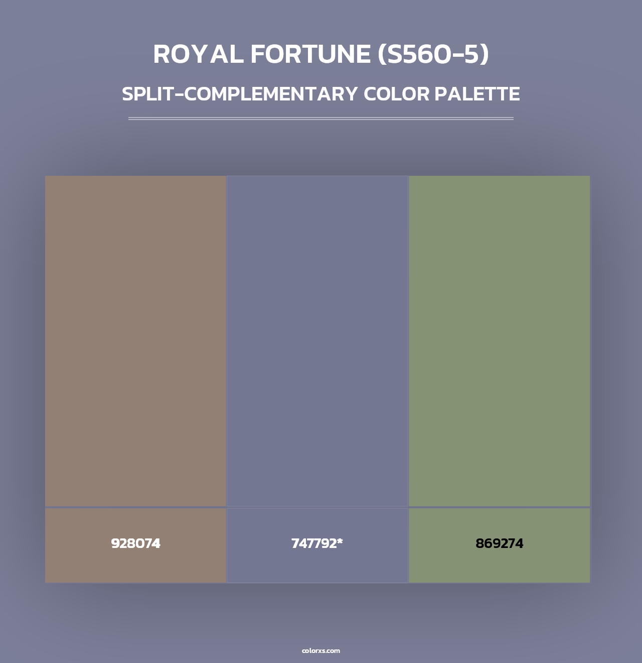 Royal Fortune (S560-5) - Split-Complementary Color Palette