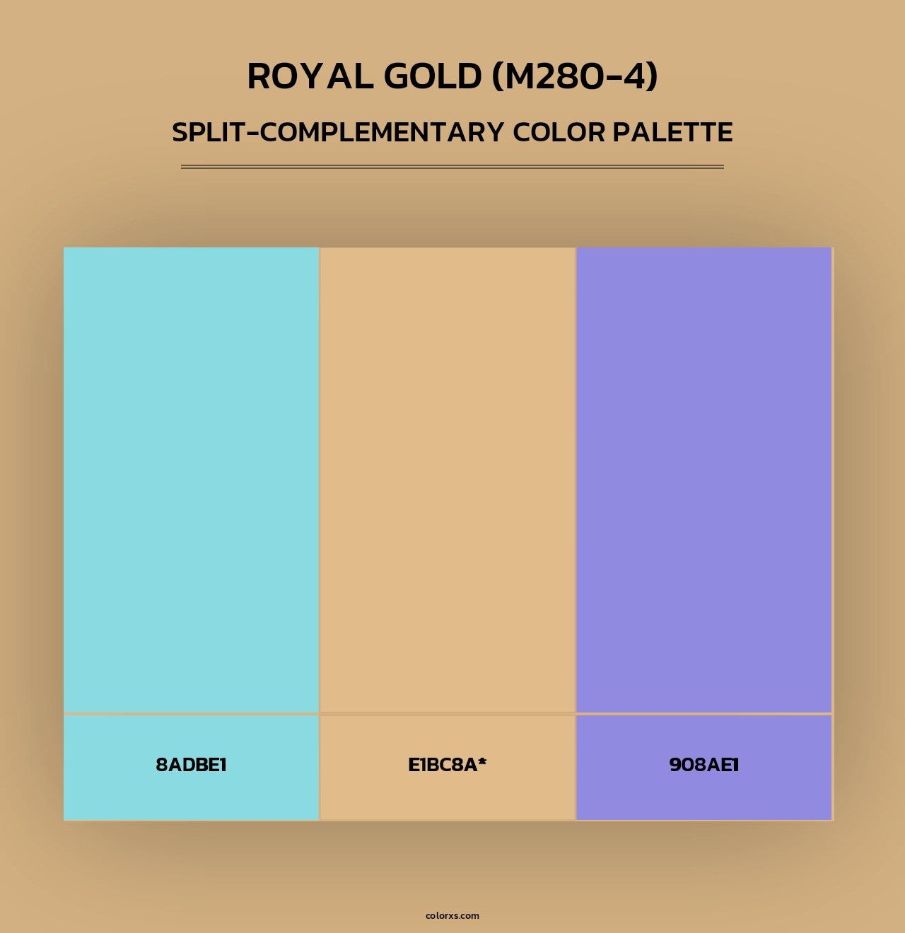 Royal Gold (M280-4) - Split-Complementary Color Palette