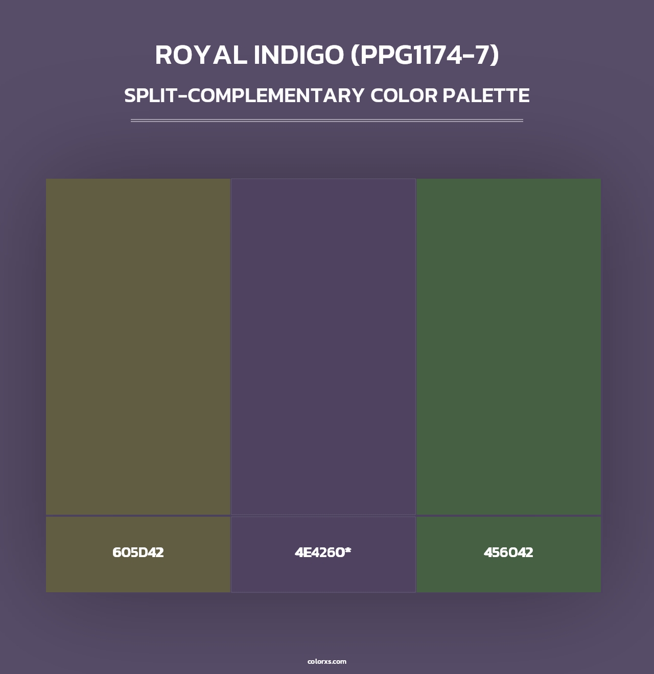 Royal Indigo (PPG1174-7) - Split-Complementary Color Palette
