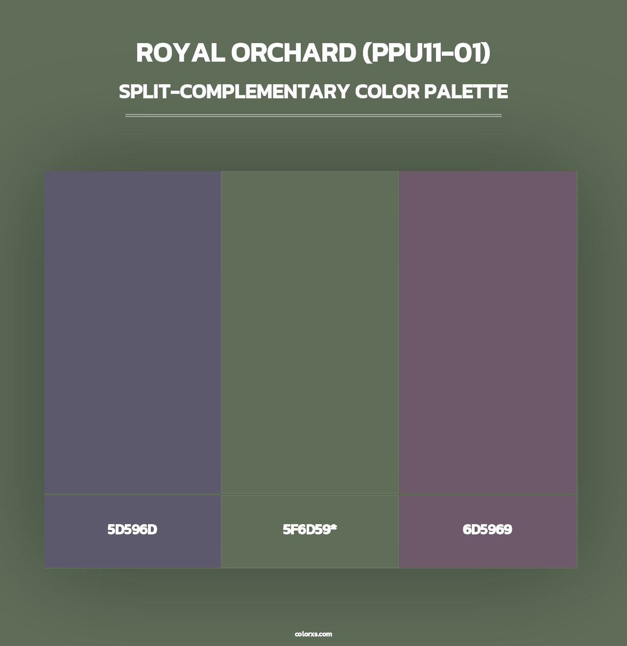 Royal Orchard (PPU11-01) - Split-Complementary Color Palette