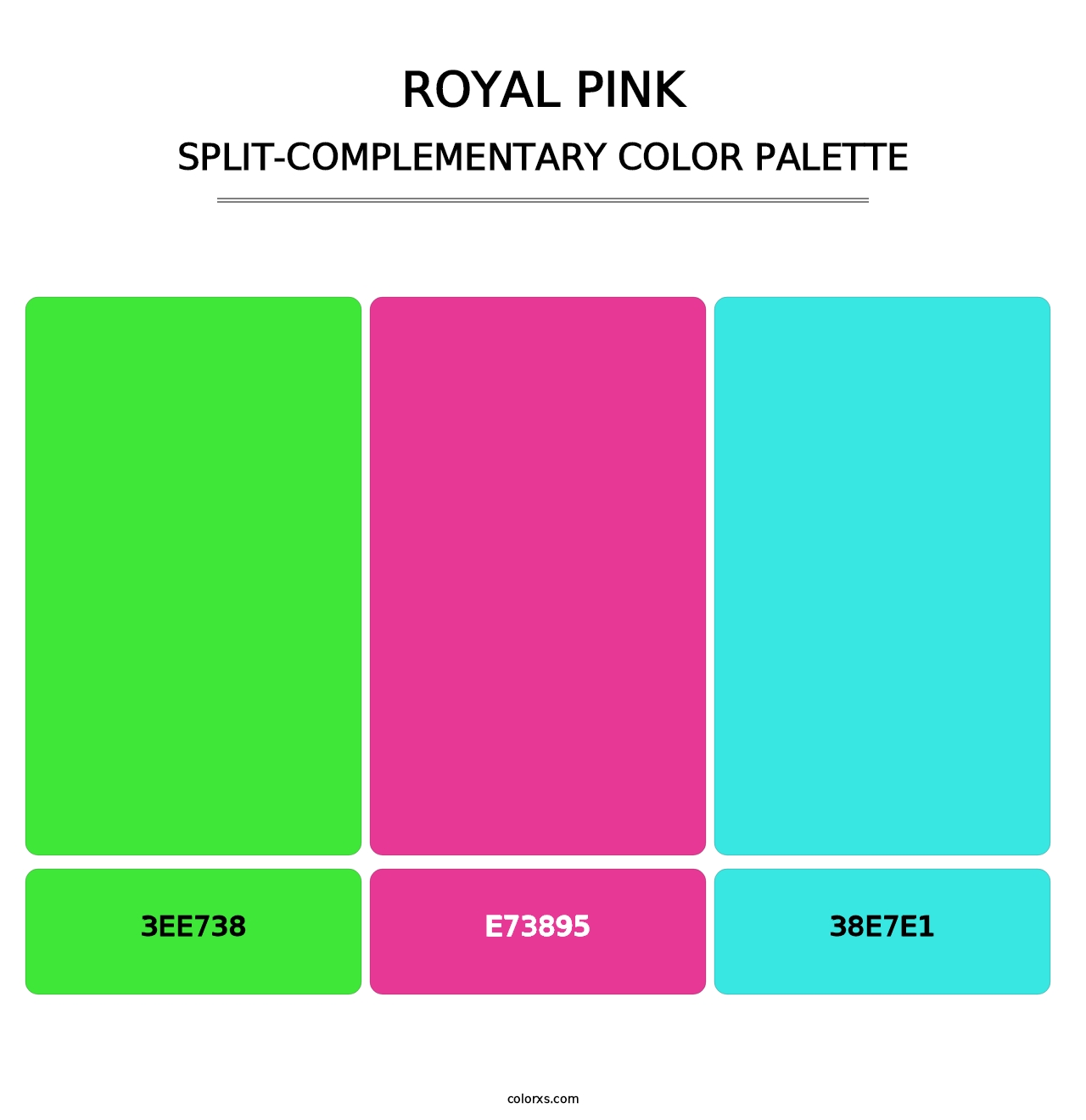 Royal Pink - Split-Complementary Color Palette