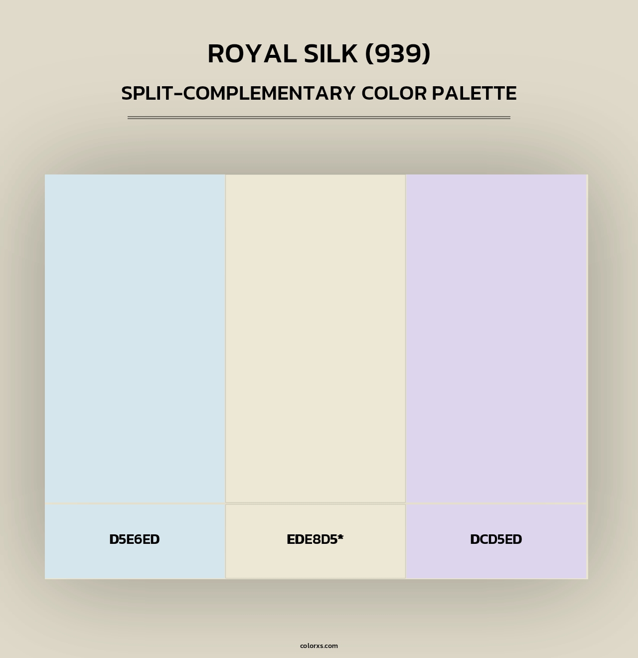 Royal Silk (939) - Split-Complementary Color Palette
