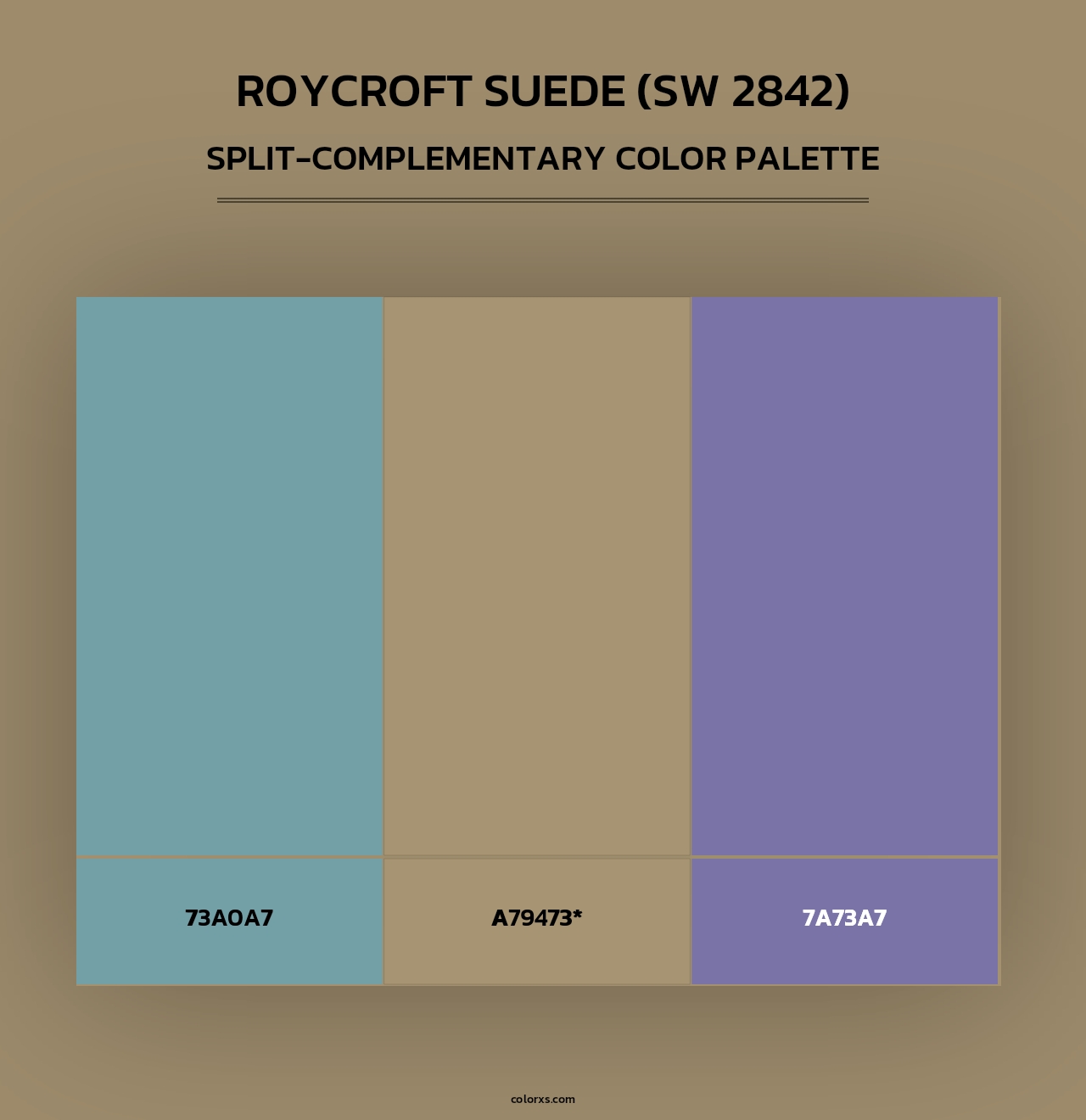 Roycroft Suede (SW 2842) - Split-Complementary Color Palette