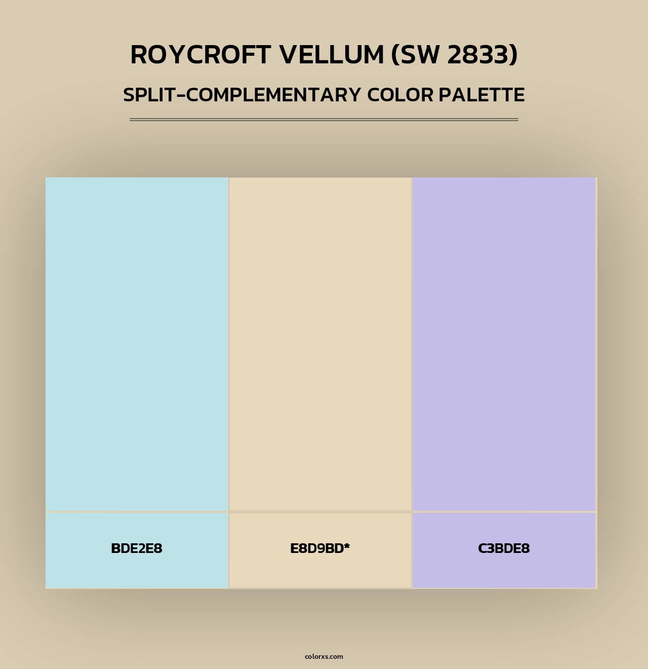 Roycroft Vellum (SW 2833) - Split-Complementary Color Palette
