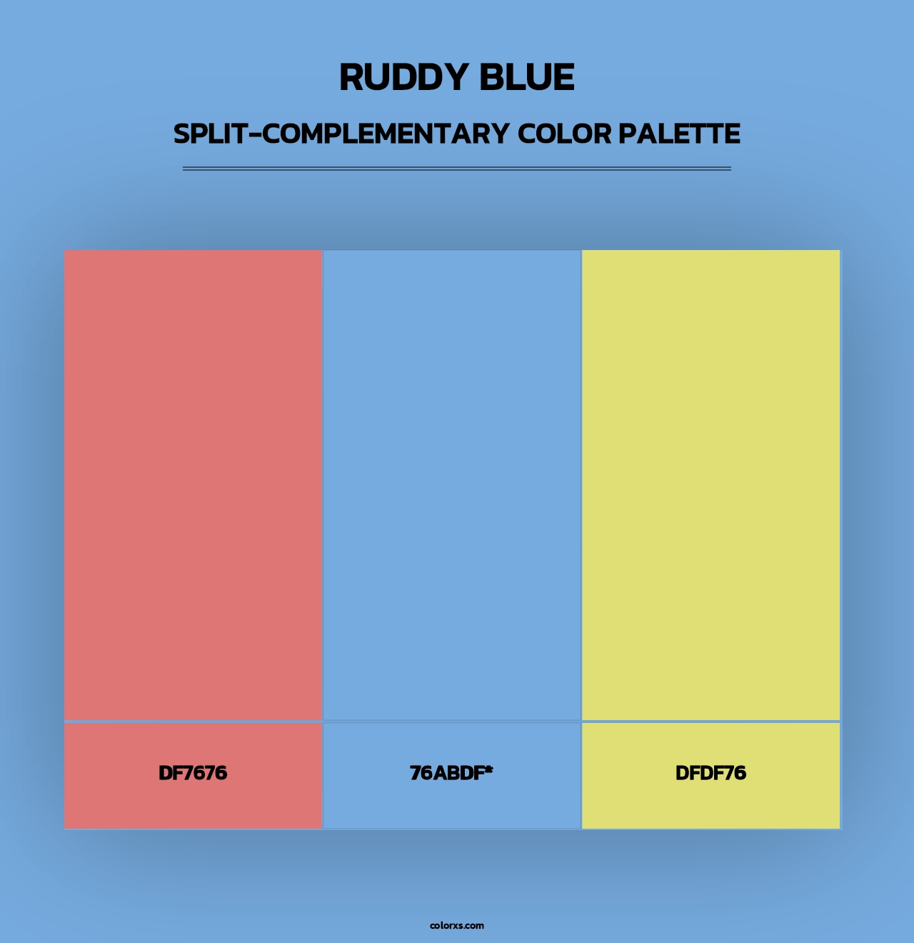 Ruddy Blue - Split-Complementary Color Palette