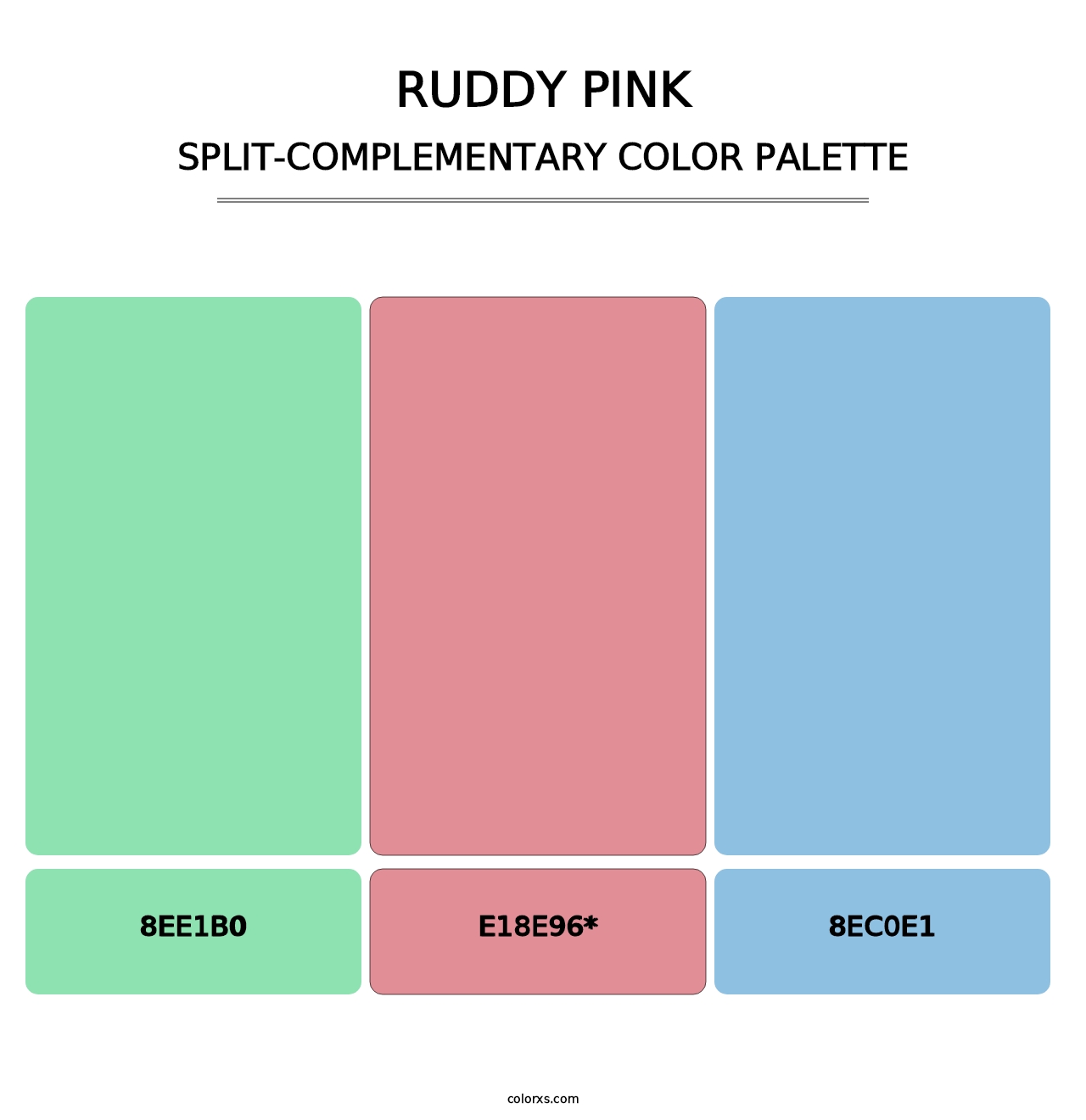 Ruddy Pink - Split-Complementary Color Palette