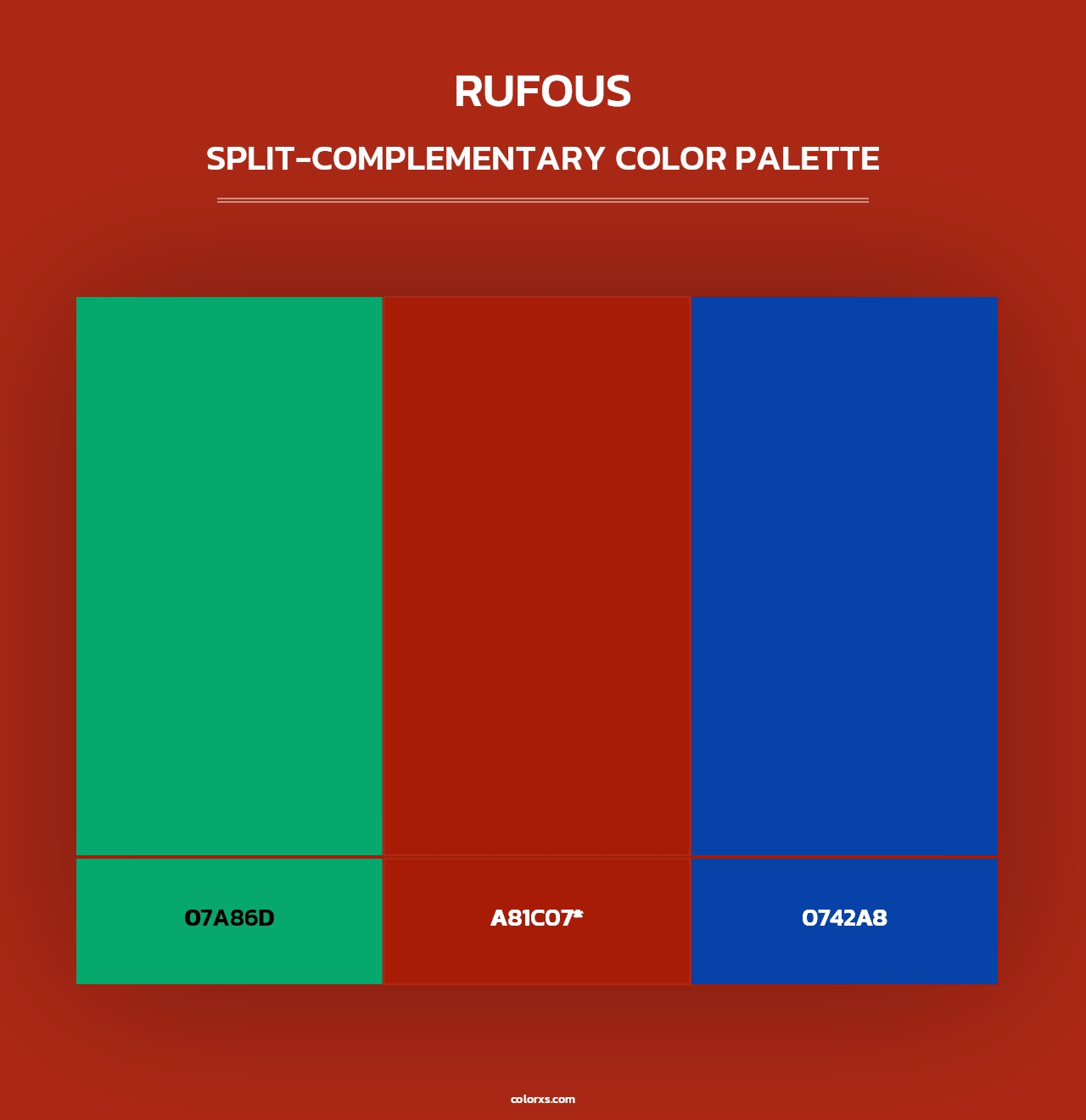 Rufous - Split-Complementary Color Palette