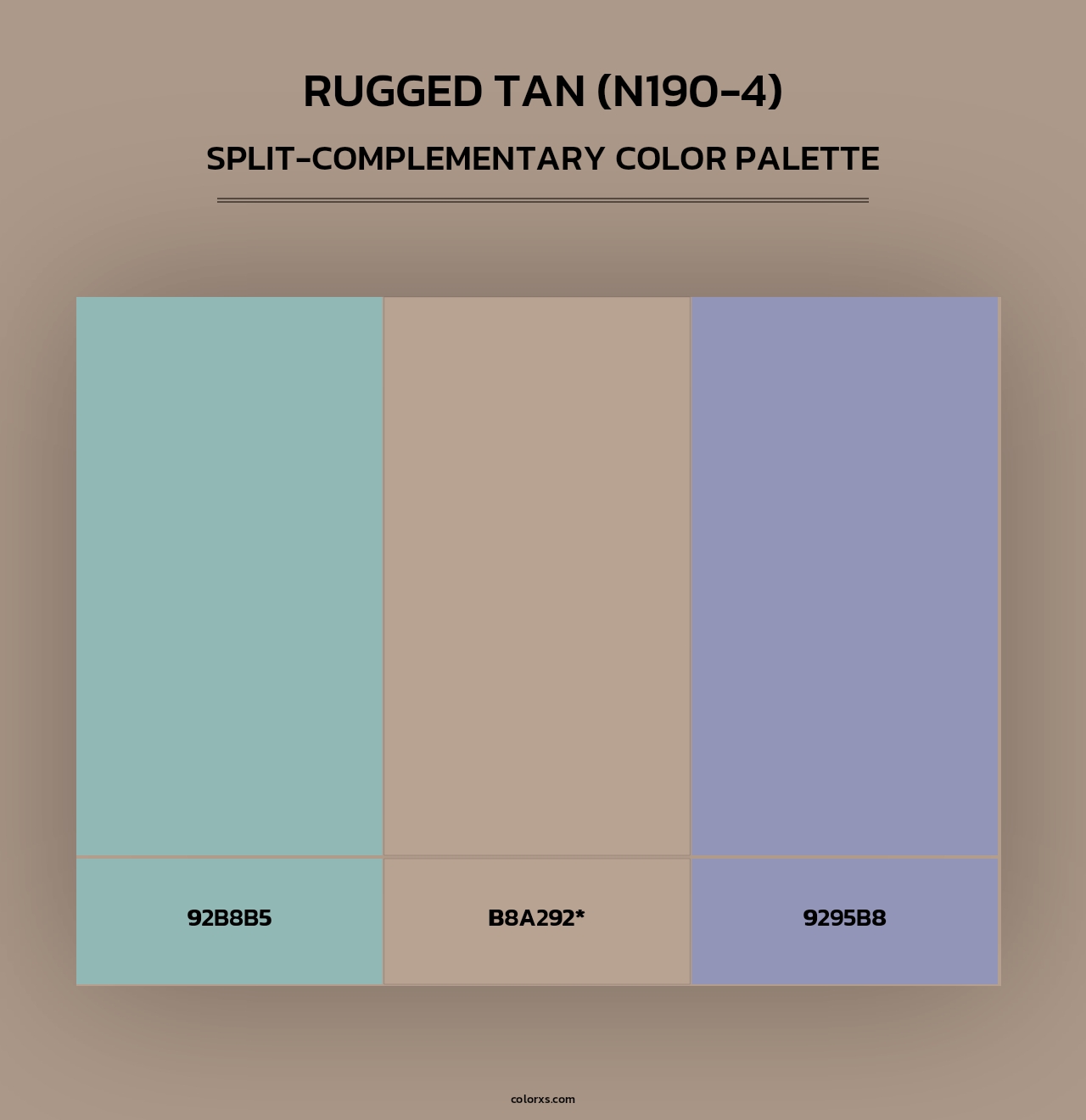 Rugged Tan (N190-4) - Split-Complementary Color Palette