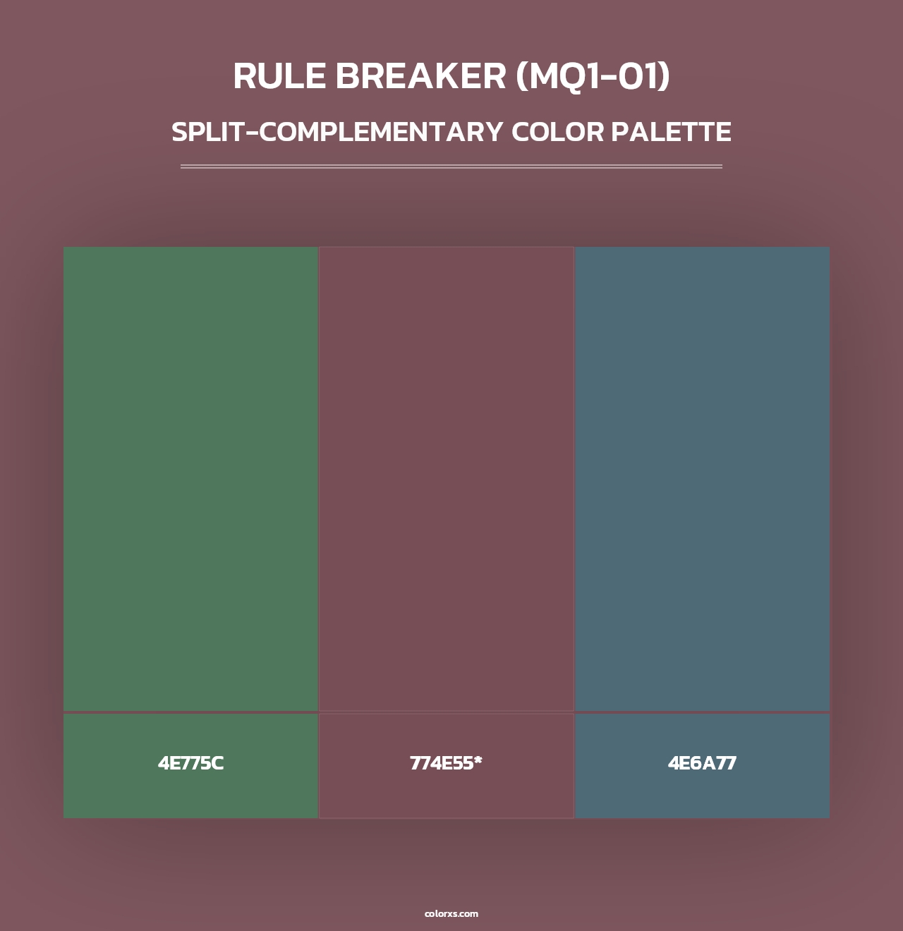 Rule Breaker (MQ1-01) - Split-Complementary Color Palette