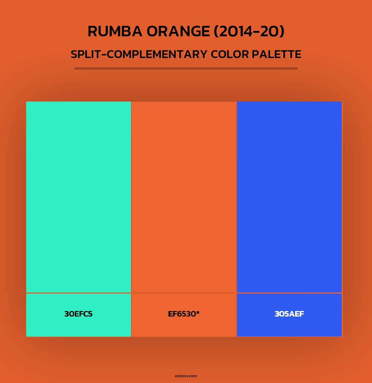 Rumba Orange (2014-20) - Split-Complementary Color Palette