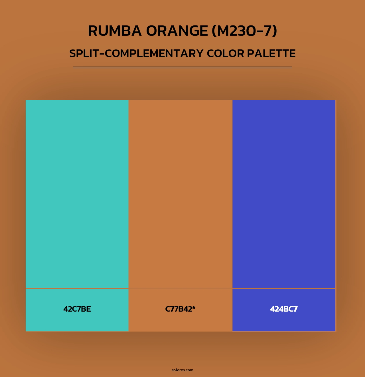 Rumba Orange (M230-7) - Split-Complementary Color Palette