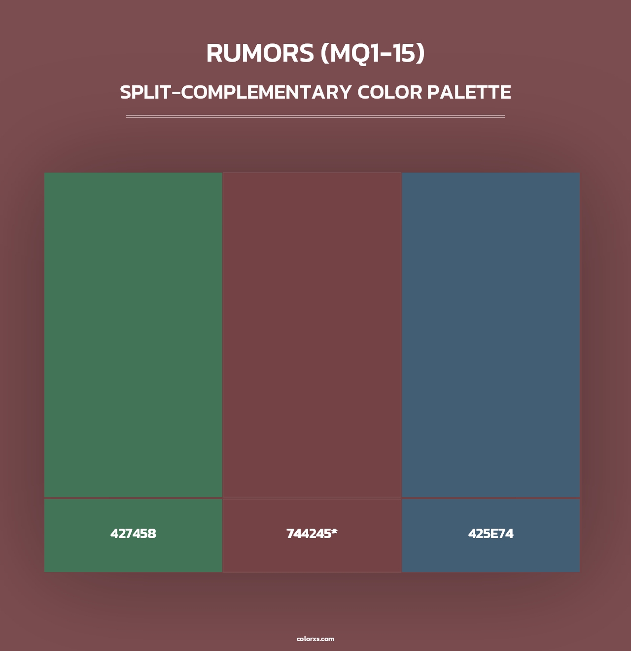 Rumors (MQ1-15) - Split-Complementary Color Palette