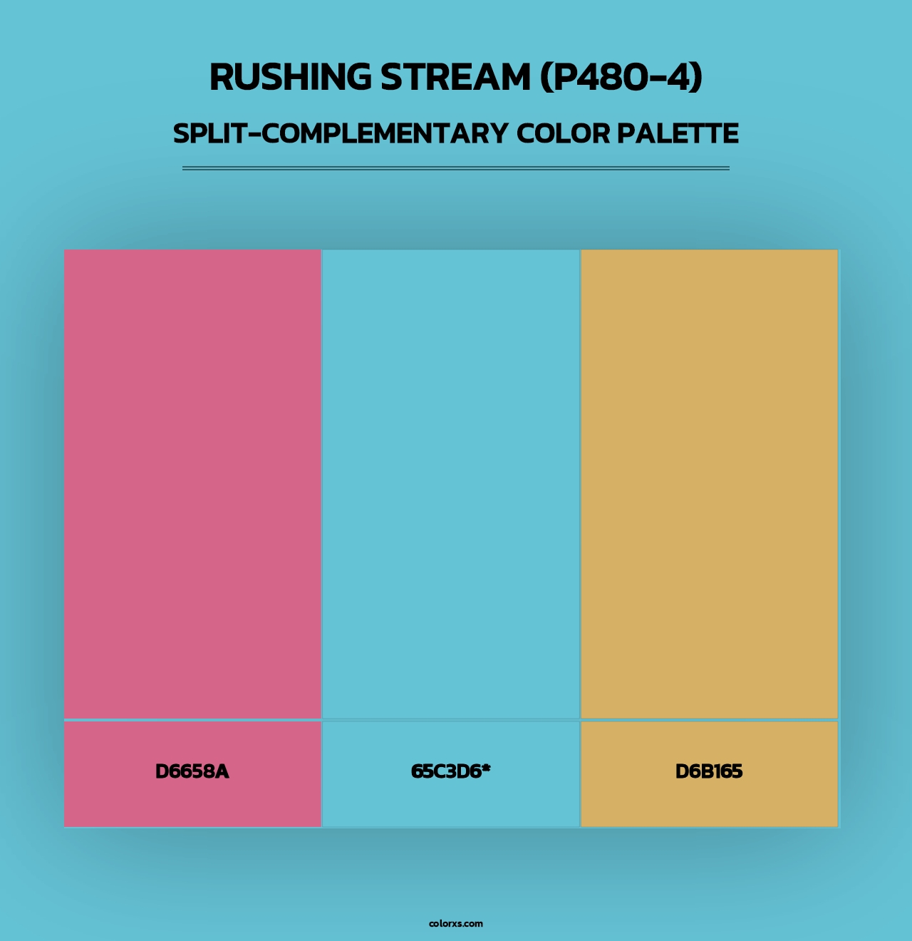 Rushing Stream (P480-4) - Split-Complementary Color Palette