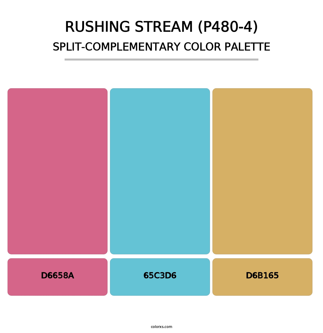 Rushing Stream (P480-4) - Split-Complementary Color Palette