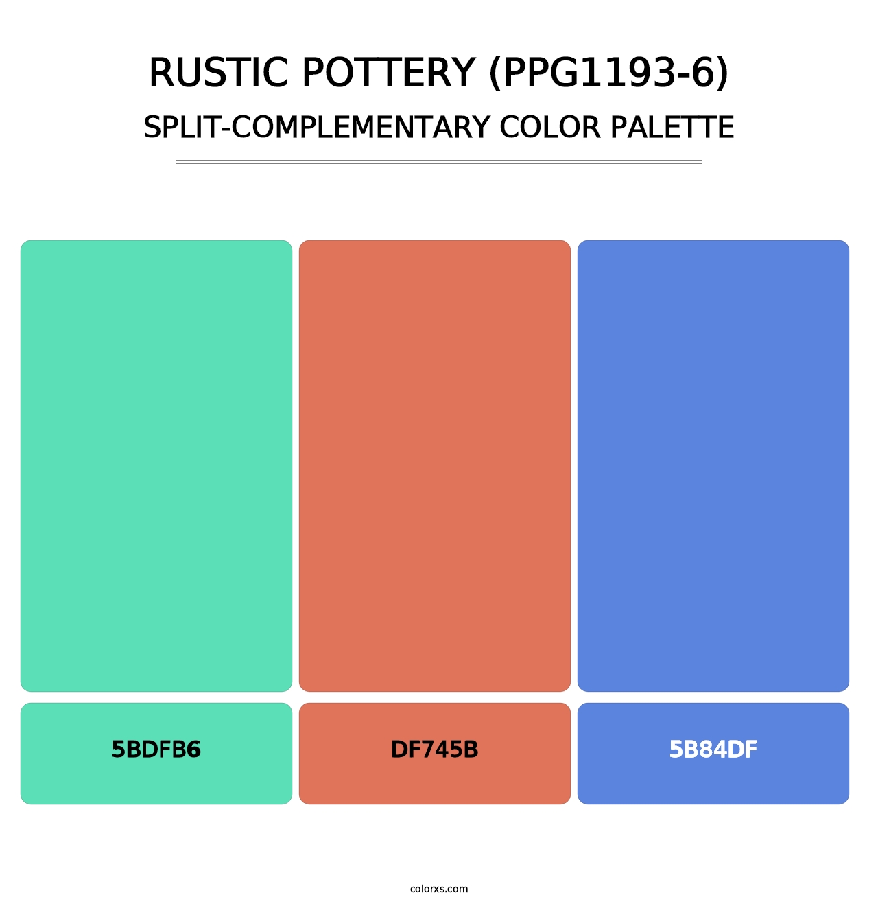 Rustic Pottery (PPG1193-6) - Split-Complementary Color Palette