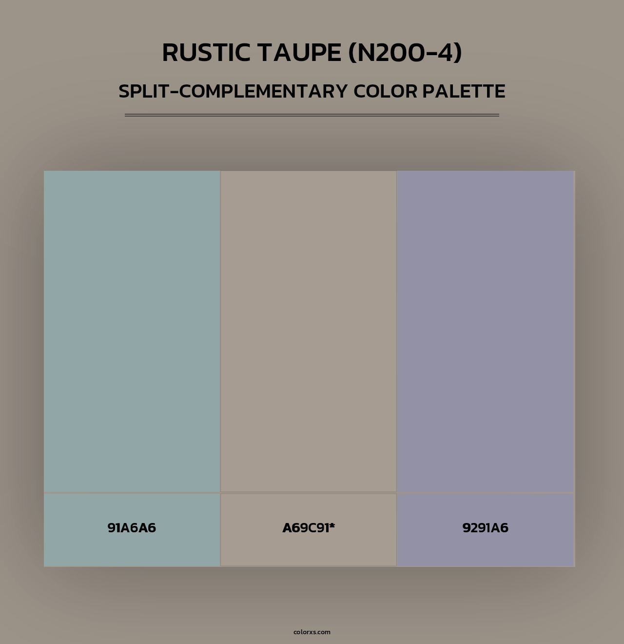 Rustic Taupe (N200-4) - Split-Complementary Color Palette
