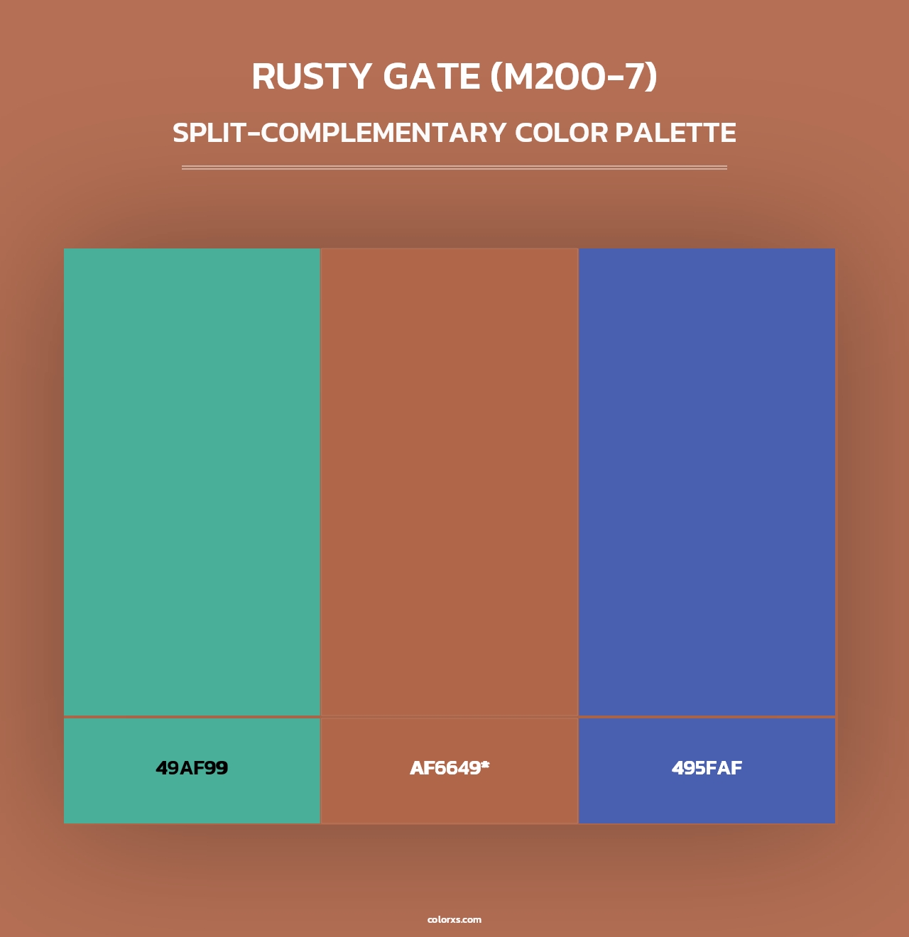 Rusty Gate (M200-7) - Split-Complementary Color Palette