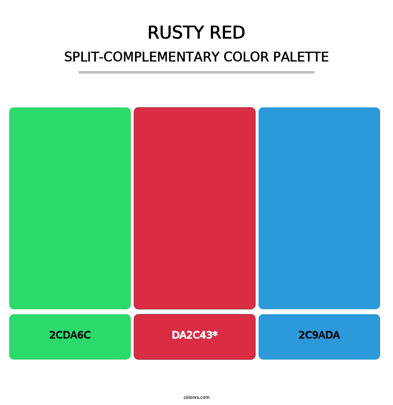 Rusty Red - Split-Complementary Color Palette