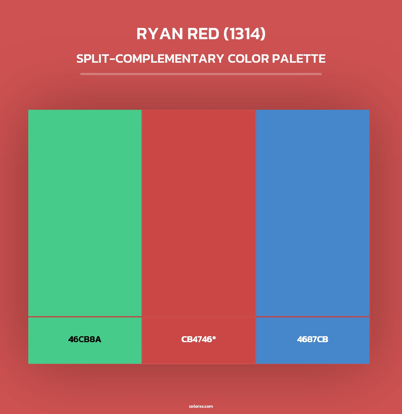 Ryan Red (1314) - Split-Complementary Color Palette